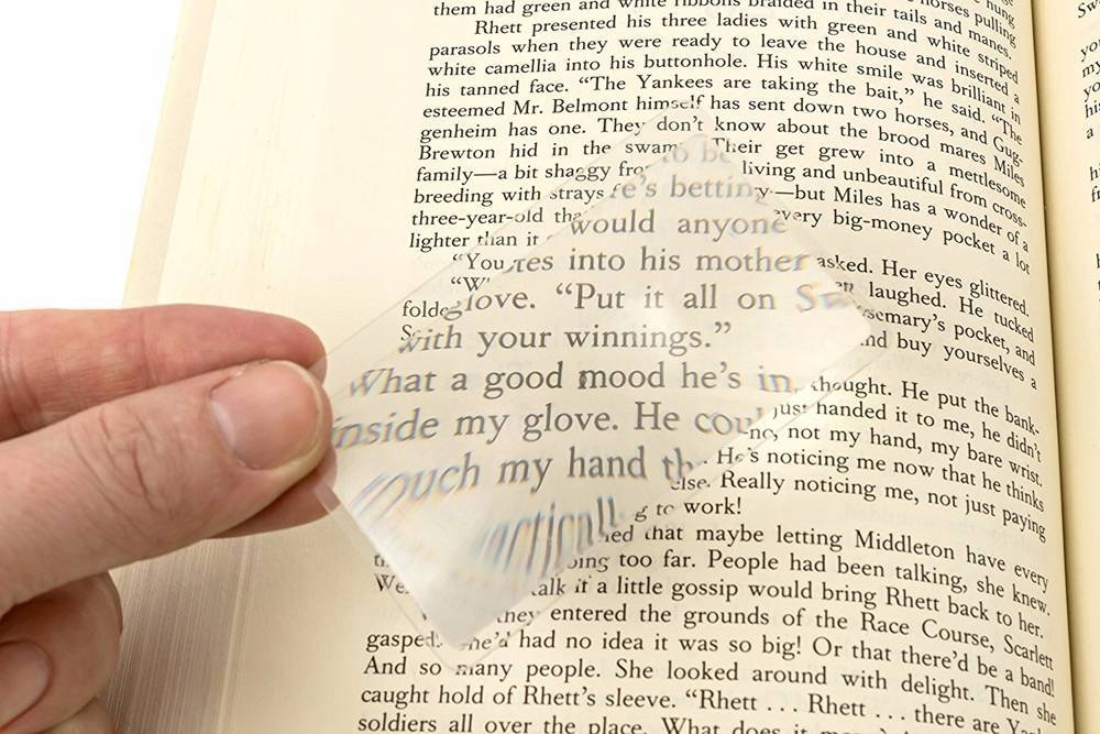 Lupa do czytania soczewka fresnela 13,5x9,5 karta SZKŁO POWIĘKSZAJĄCE Rodzaj klasyczna