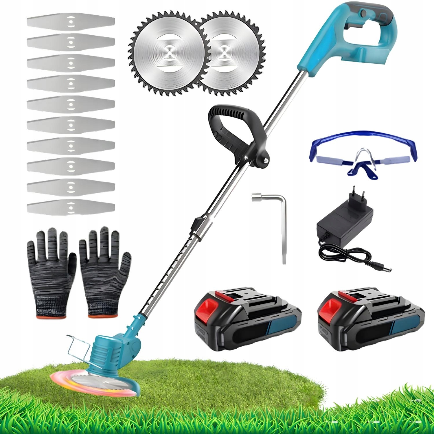 Mocny Kosa Podkaszarka Akumulatorowa 18V 2 Aku