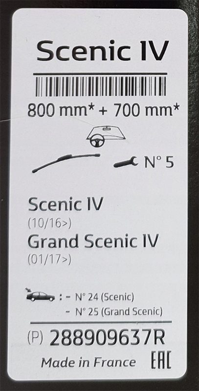 OE RENAULT SCENIC 4 IV WYCIERACZKI KOMPLET PRZÓD Producent Renault OE