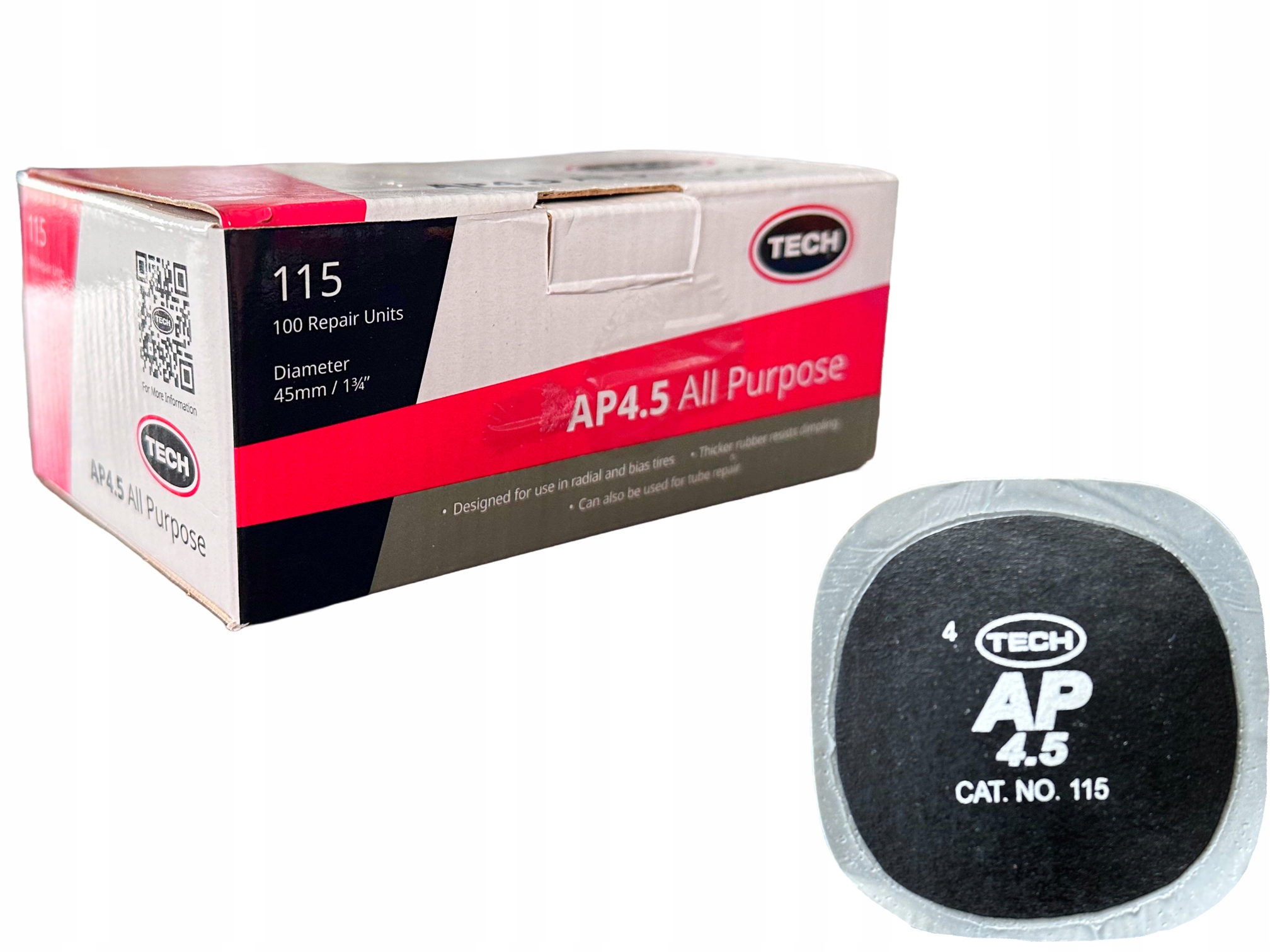 Łata uniwersalna Tech AP4.5 45 mm do opon i dętek 40szt.