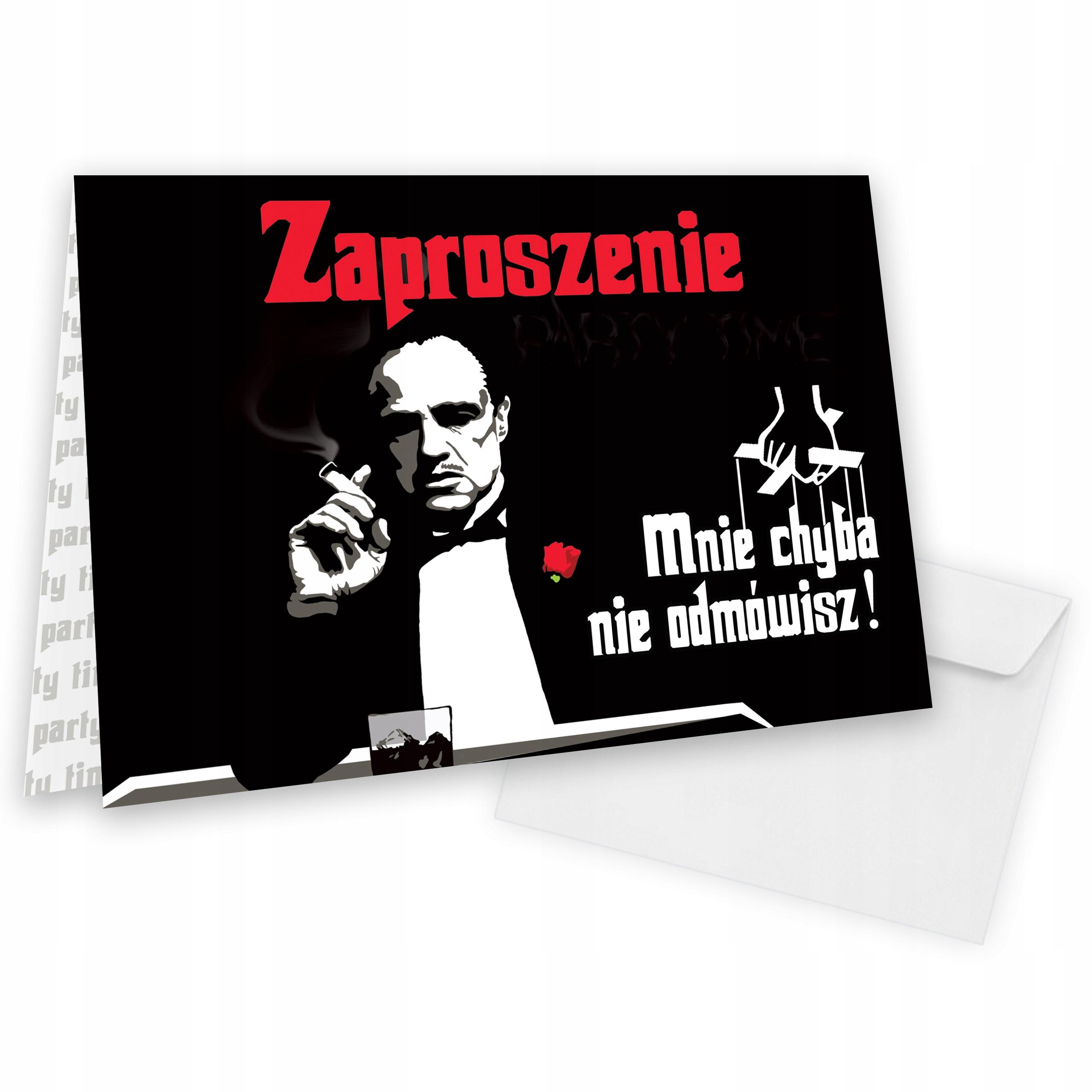 Zaproszenia Ogólne Mnie nie odmówisz Urodziny 18, 20, 40, 50 Koperta WB_13