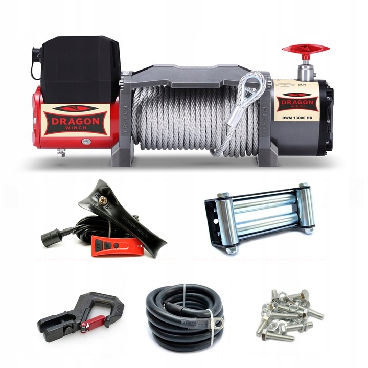 Dragon Winch Navijak Dwm 13000 Hd 12V 30 m, oceľ odporúčaná od Jamy Draka!