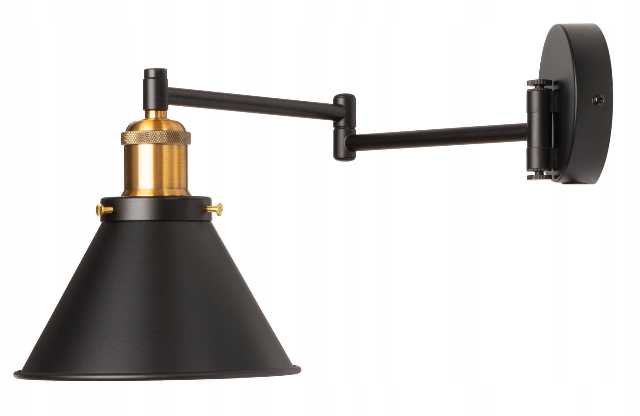 Kinkiet regulowany metalowy wysuwany Edison Antic Brass