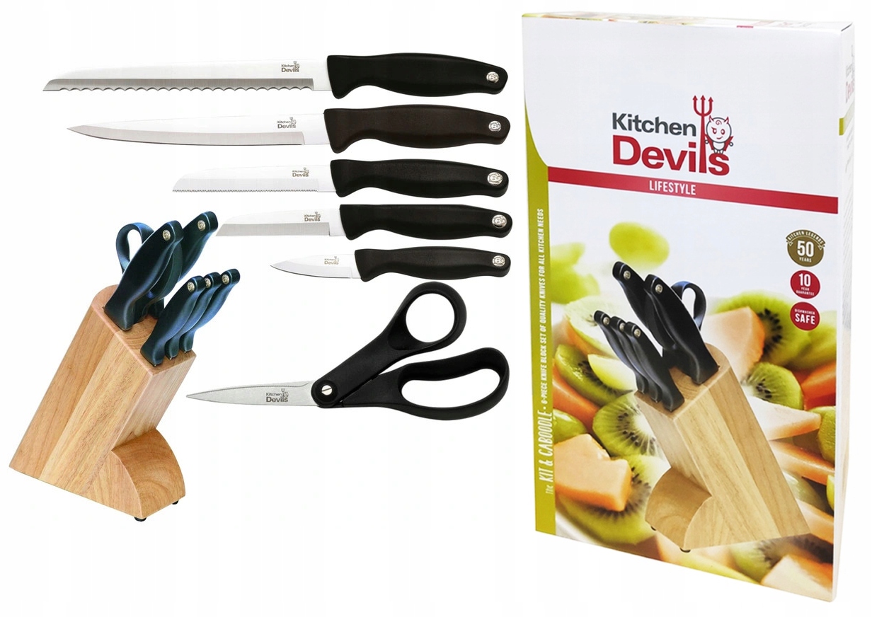 Nože Fiskars Sada 5 Nožů V Nůžkovém Bloku