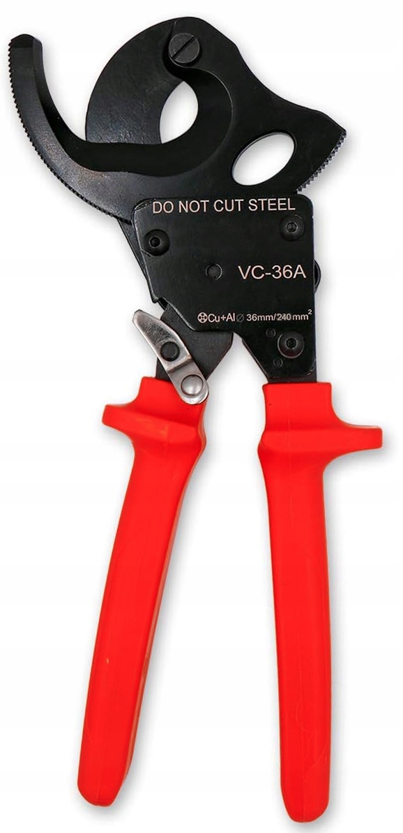 Nożyce Zapadkowe Do Kabli Miedzianych Aluminiowych Fi 36 Max 240 mm2 VC36A