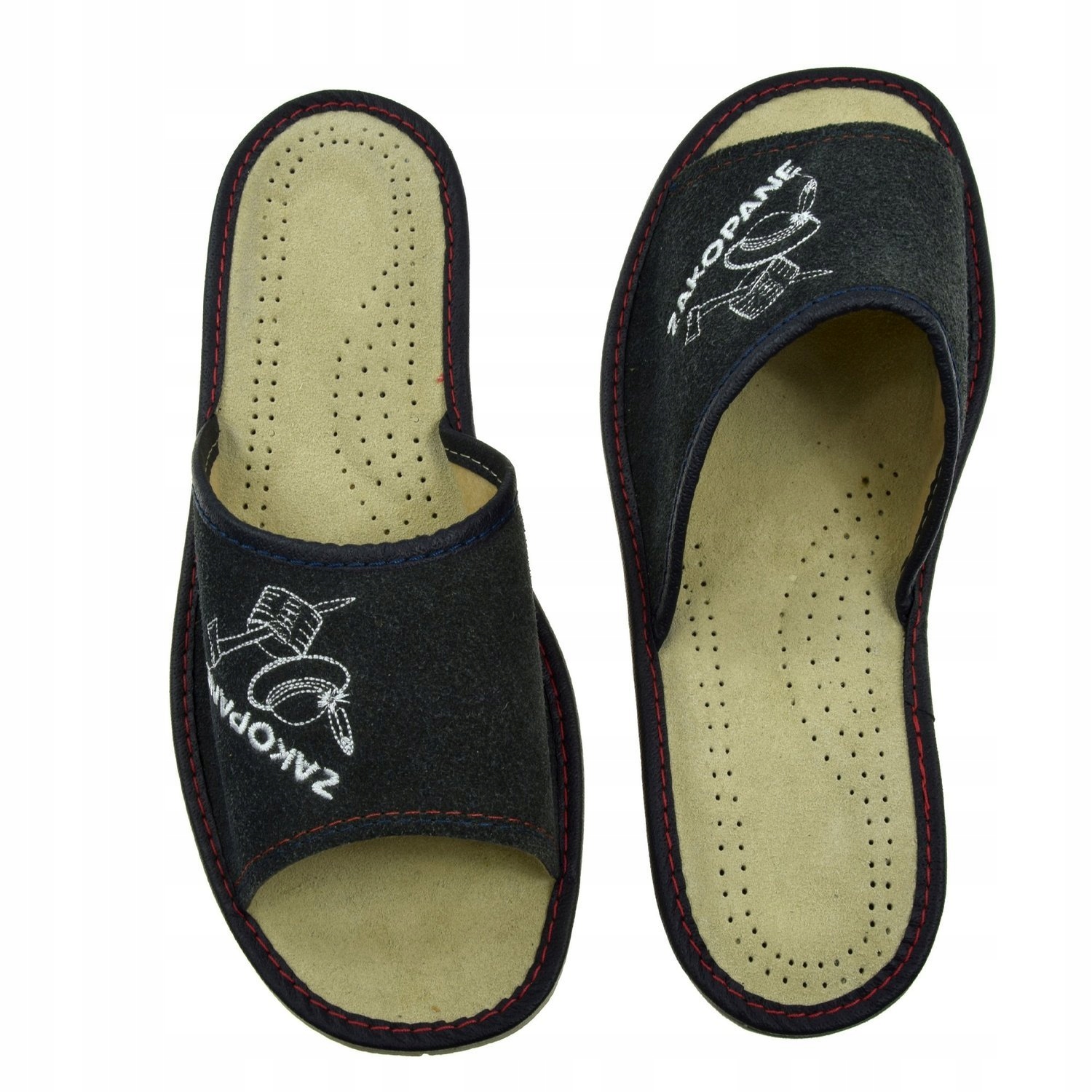 

Góralskie pantofle Klapki skórzane Laczki Kapcie