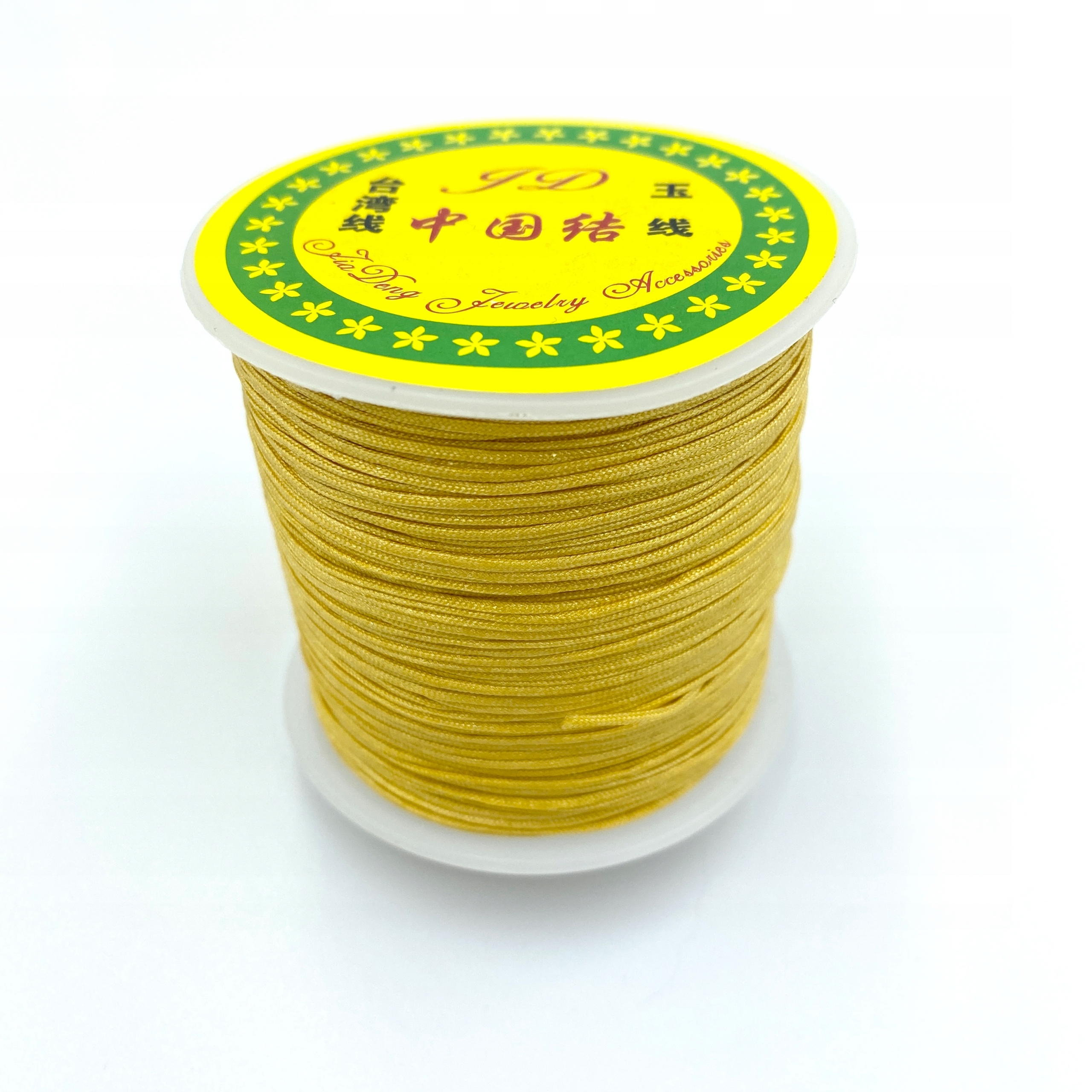 Sznurek nylonowy 0,8 mm Żółty Musztardowy 5 m