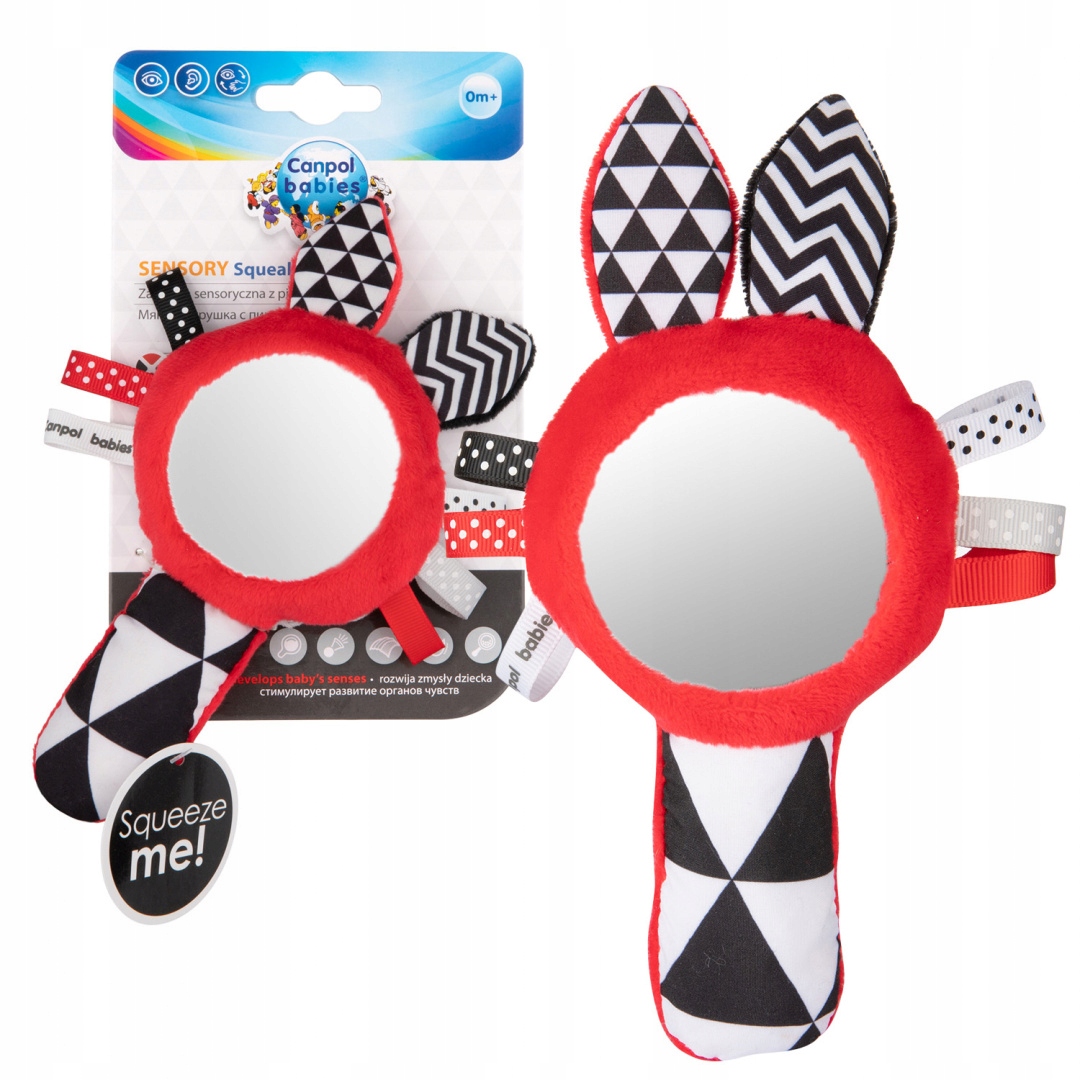 

Canpol Zabawka Kontrastowa Piszczek Lusterko 0+