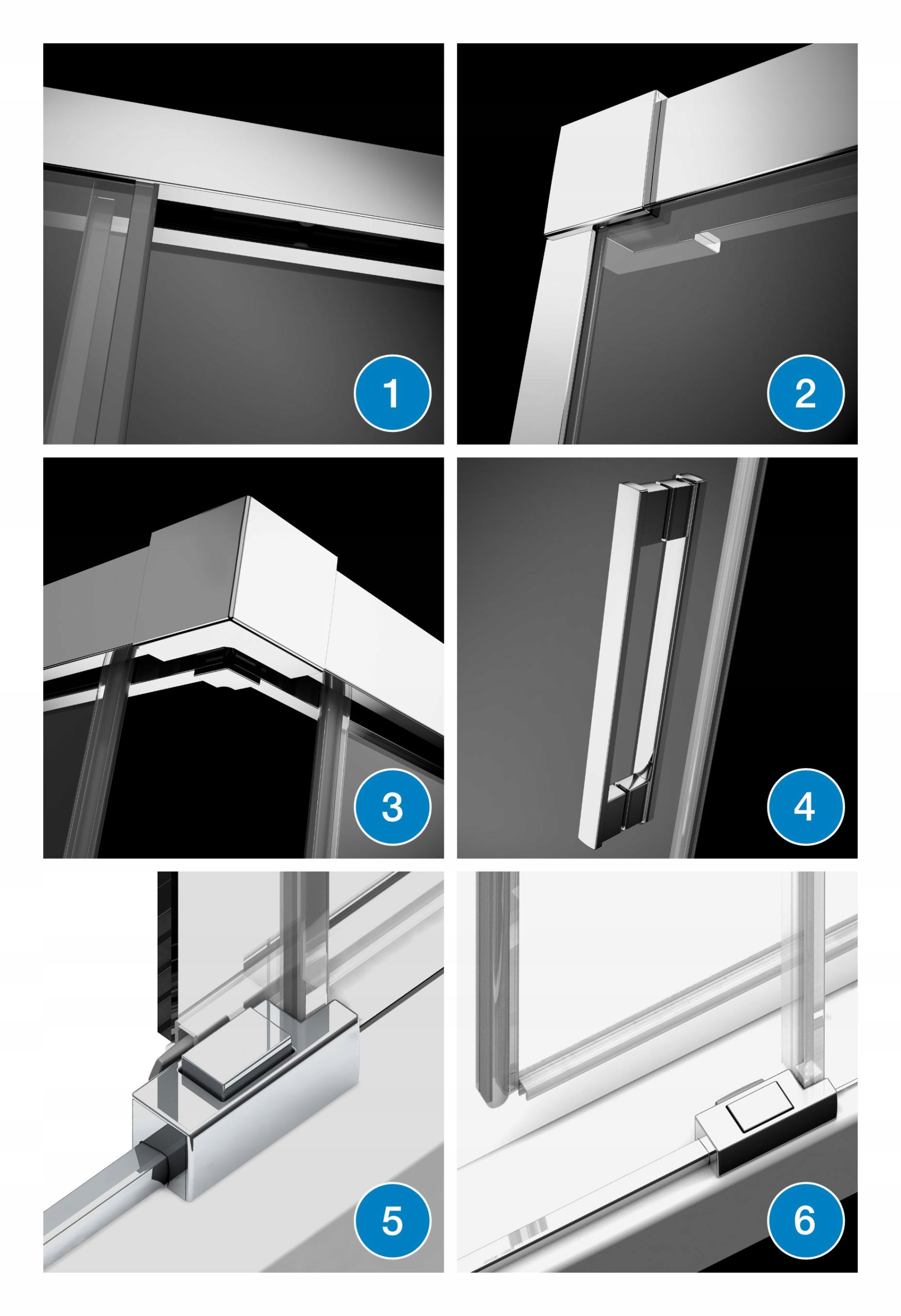 Drzwi prysznicowe wnękowe 140 P Idea DWJ mirror Grubość szkła/szyby 6 mm