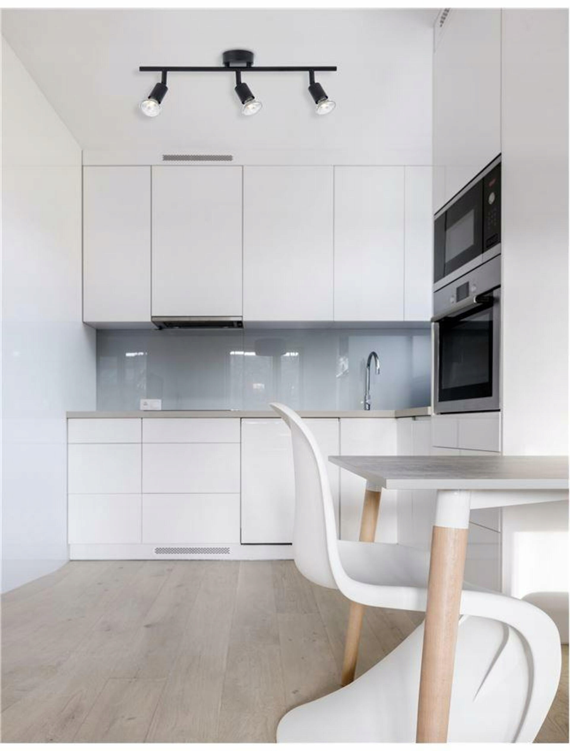 Nova Luce bodové svietidlo Lup saténový čierny kov GU10 3x5W 230V IP20 bez žia