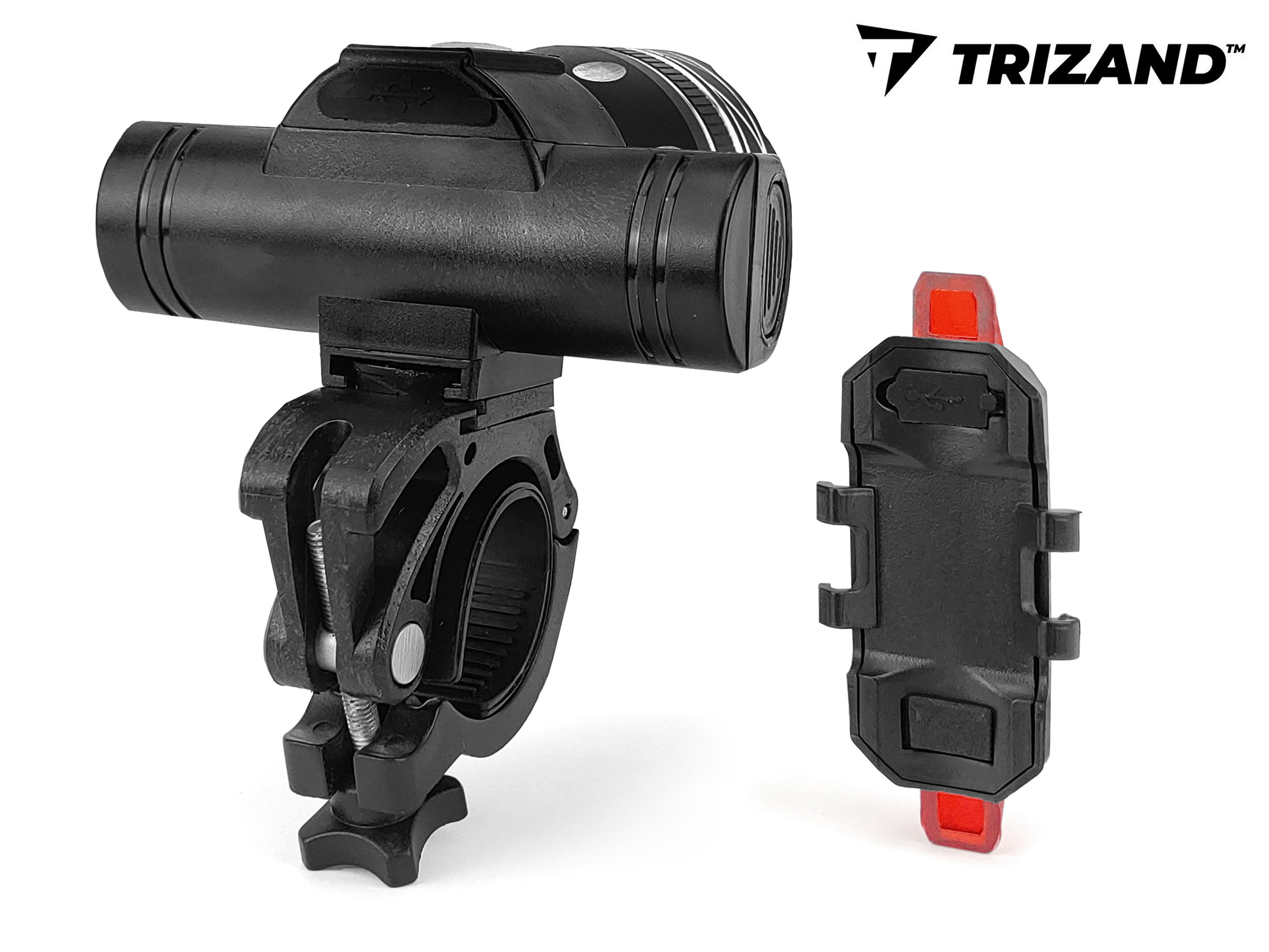 Komplet lampek rowerowych LED CREE T6 - ZOOM - USB Marka Trizand