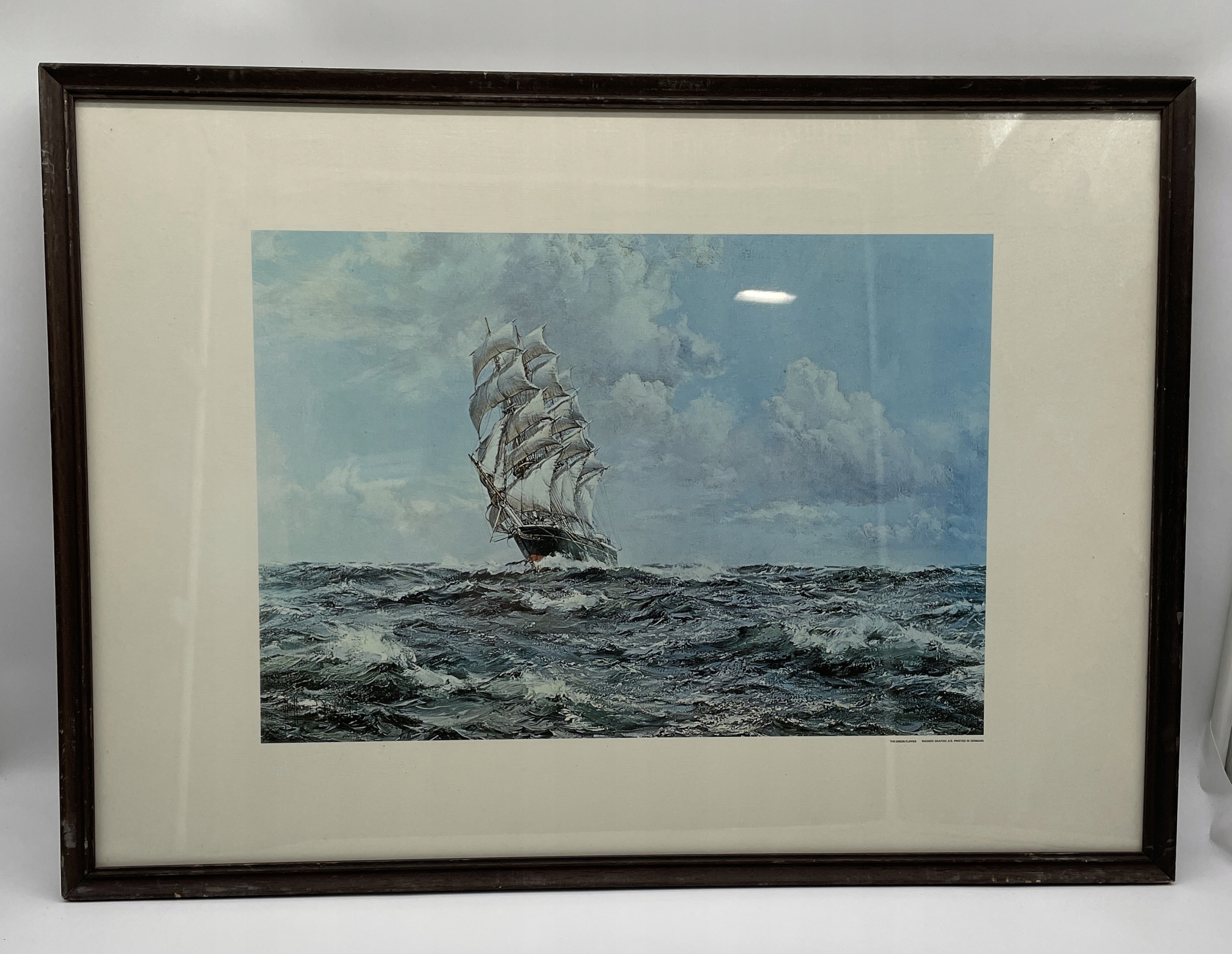 Wydruk statek w ramie 64x46cm