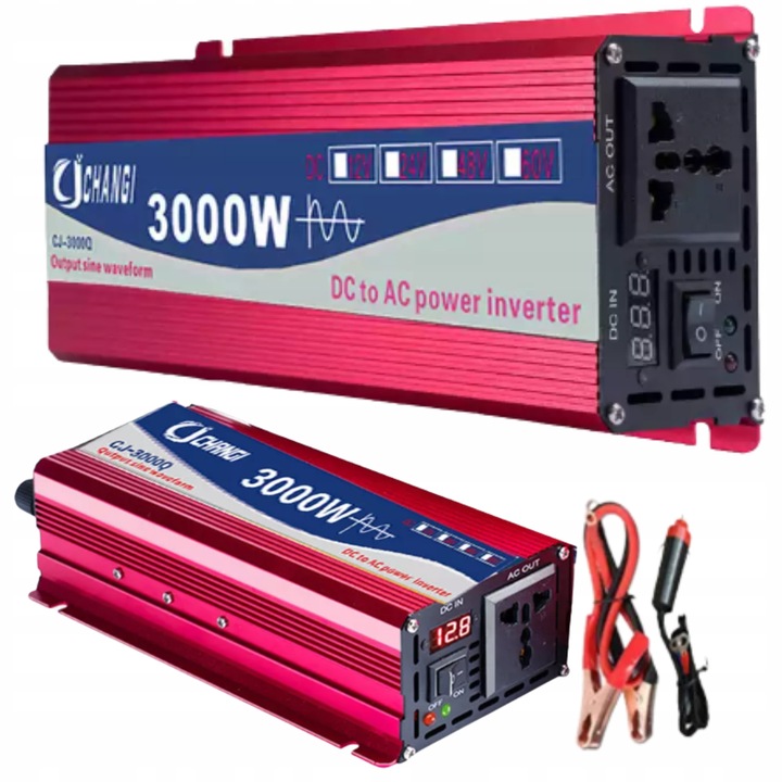 Automobilový menič 12V 230V 3000W Celý Sinus