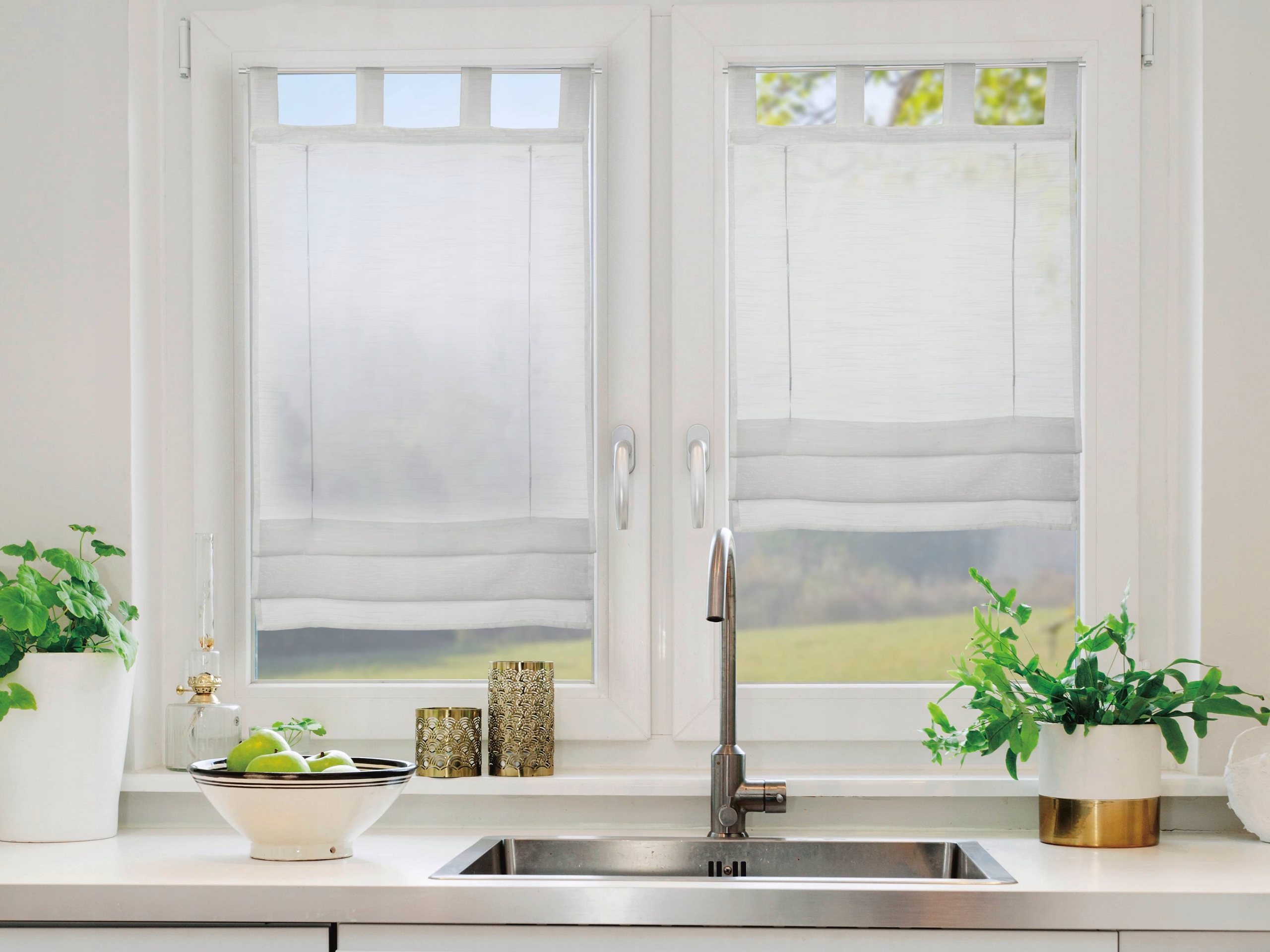 Roleta Rzymska woal biała 70 x 140cm Marka SunPro24