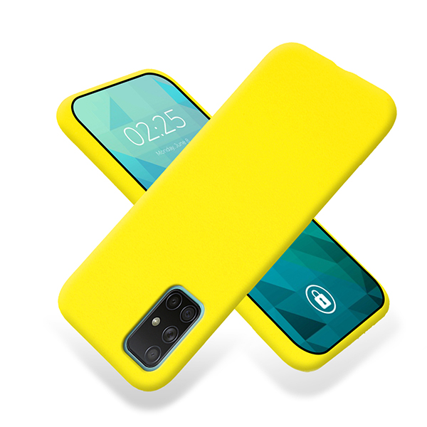 

Etui Matowe Do Samsung A71 Obudowa Smooth Żółty
