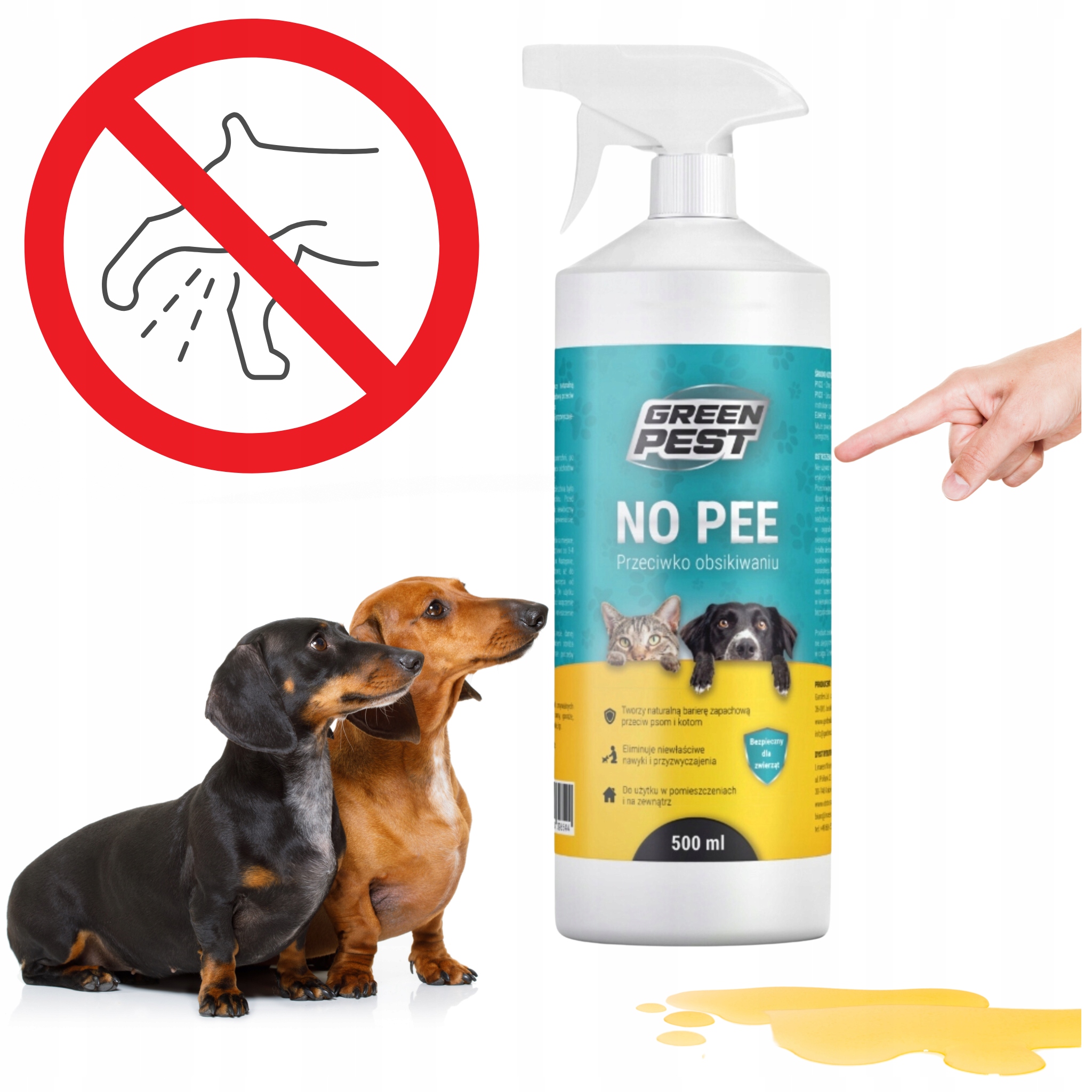 Płyn No-Pee skuteczny środek przeciwko obsikiwaniu przez psy i koty