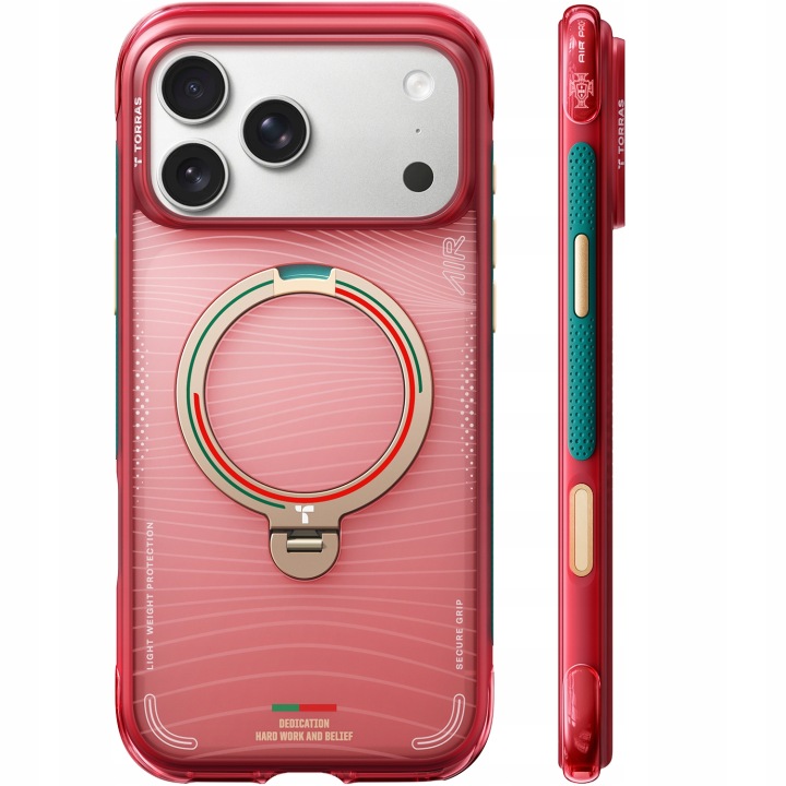 Torras World Cup Q3 Air puzdro kryt iPhone 17 Pro MagSafe portugal red