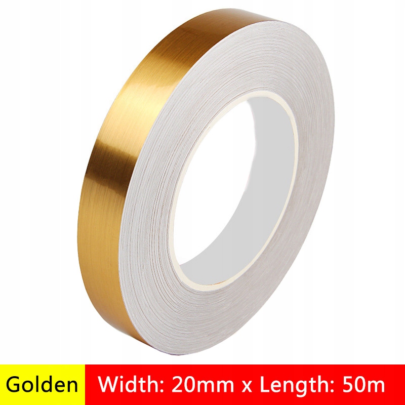 Taśma Ozdobna Samoprzylepna Złota 2 cm/50 metrów Długość 5000 cm