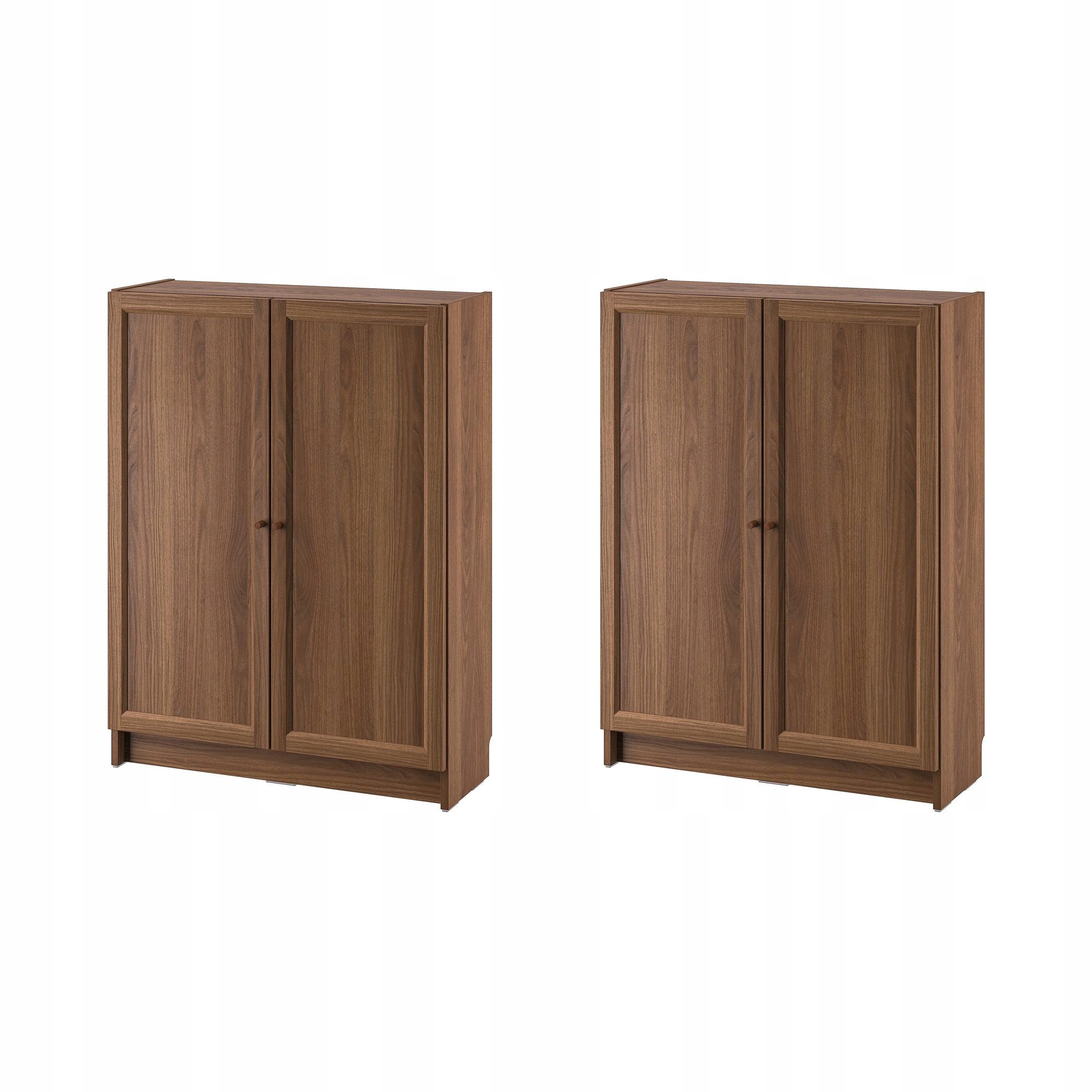 2 szt. Regał Billy Oxberg brązowy orzech 80x30x106 cm mebel