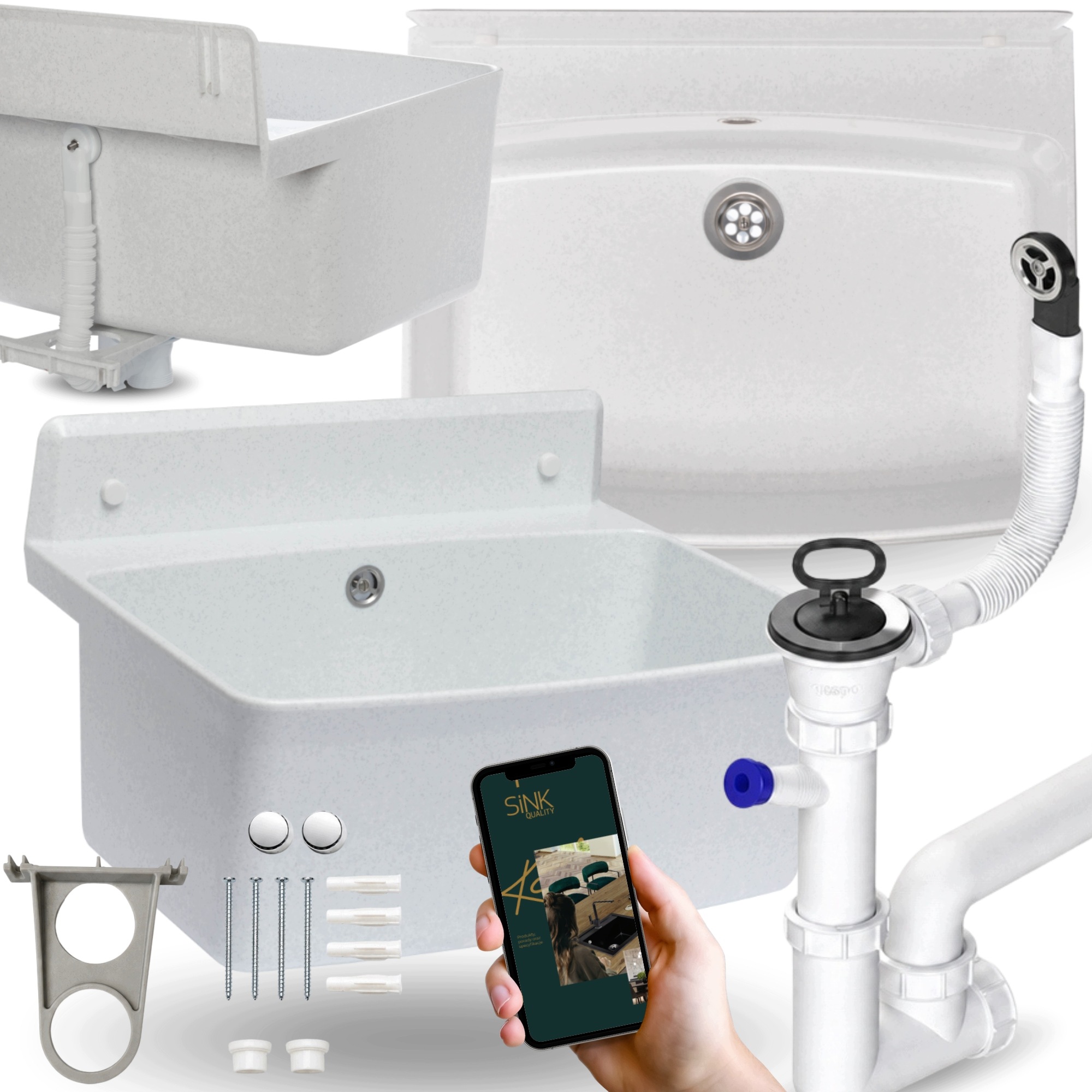 Hospodářská Komora bílá dřez Technický dřez Velký Sifon produkt Pl