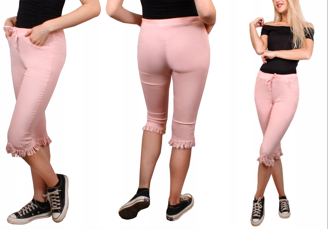 

Spodenki krótkie Rybaczki jeans j.róż E118 38/40