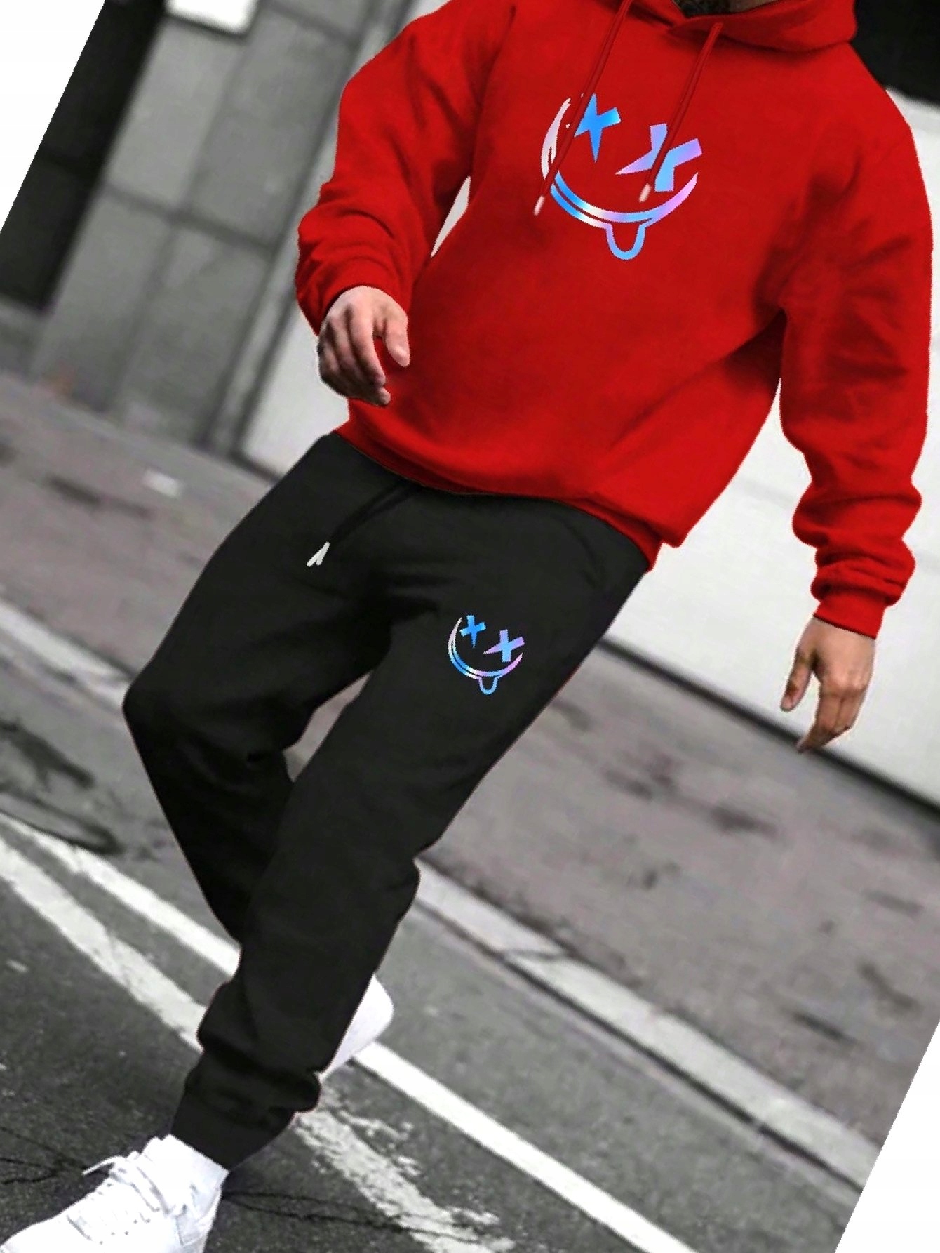 Teplákovka Pánský s kalhotami zateplený S Potiskem Casual s Mikina XXL