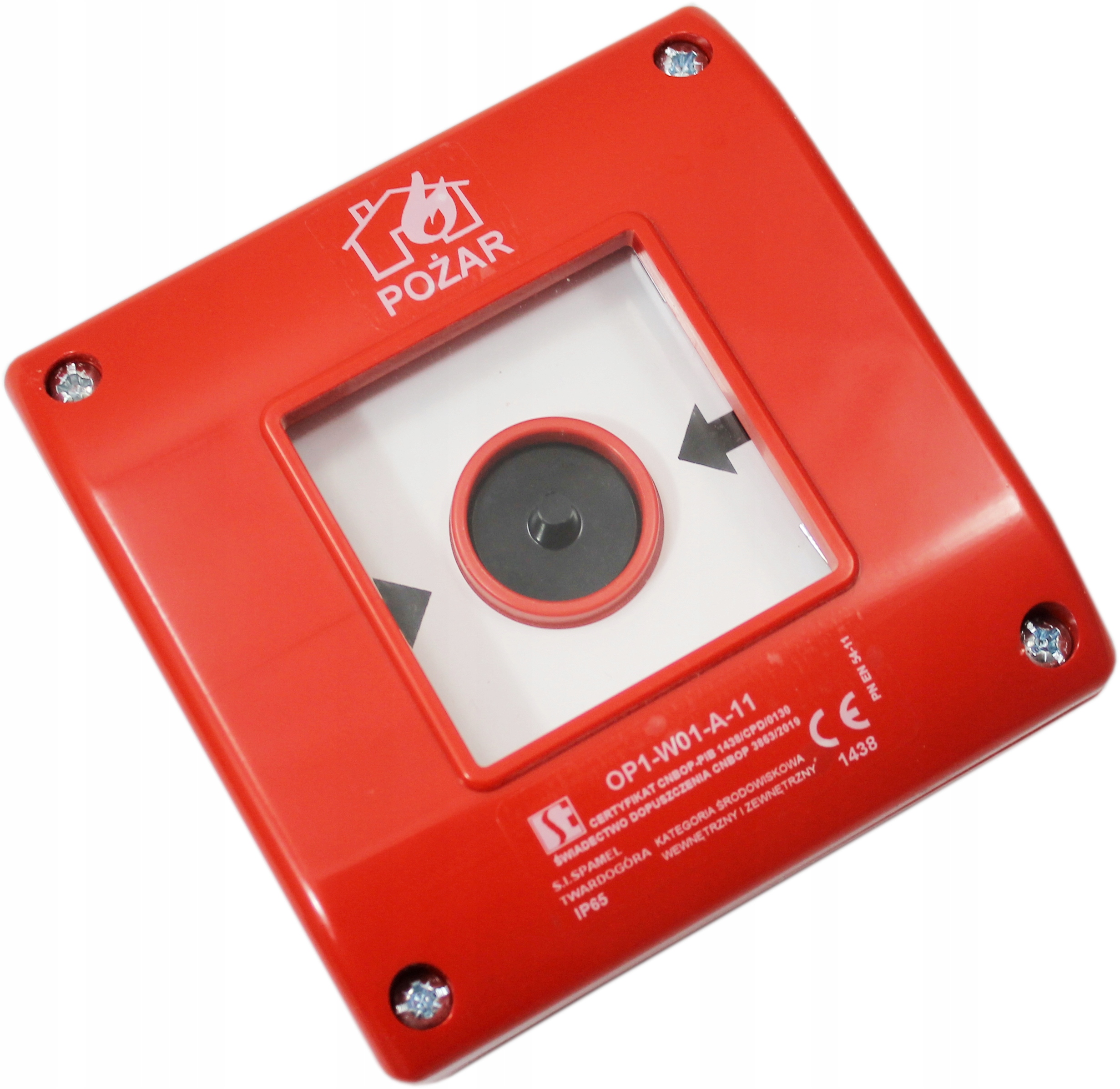 PRZYCISK POŻAROWY SPAMEL OSTRZEGACZ OP-W01-A-11