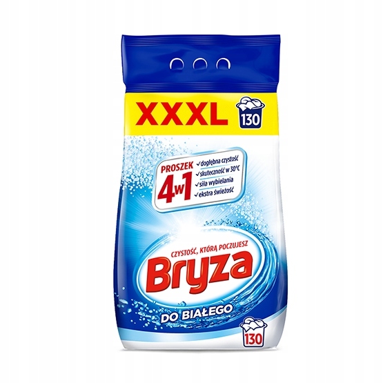 Levně Bryza prášek na praní bílého prádla White na bílé prádlo 4v1 8,45 kg/ 130 praní
