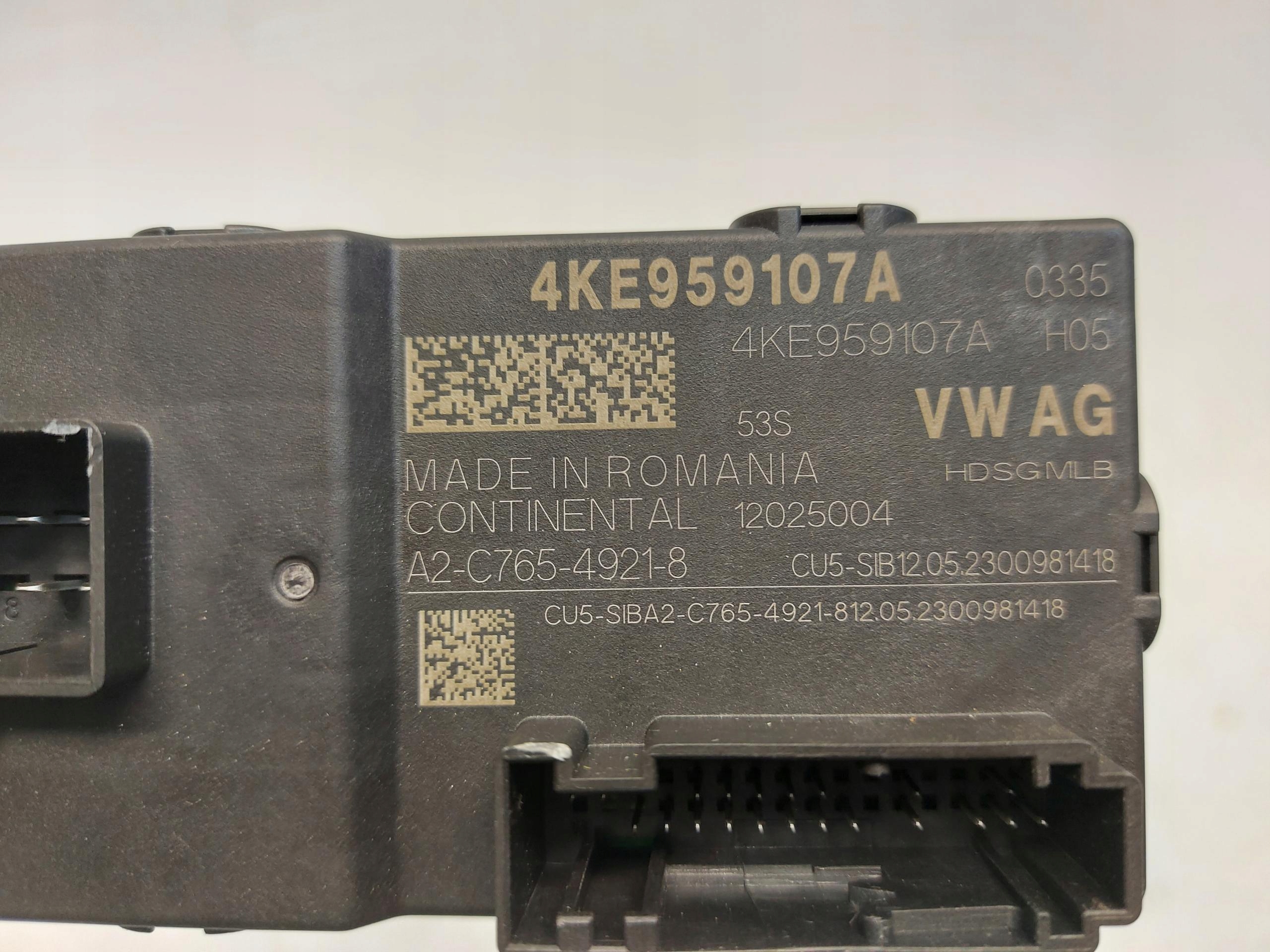 Audi Q4 E-TRON 89A 89E module control unit bonnet 4KE959107A