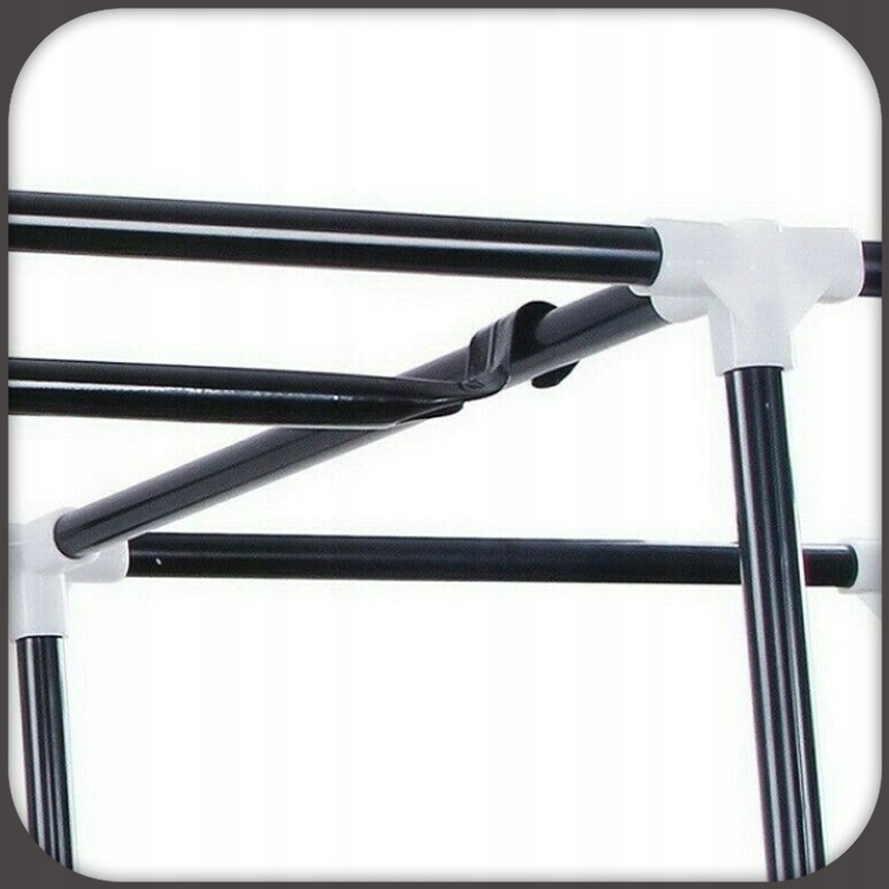 SZAFA MATERIAŁOWA TEKSTYLNA SKŁADANA GARDEROBA XXL Kolor mebla czarny