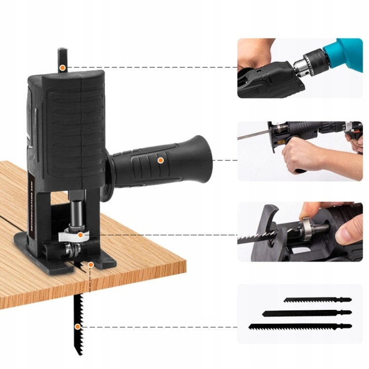 PRZYSTAWKA PIŁA SZABLASTA HILDA DO WIERTARKI WKRĘTARKI Średnica 1 mm