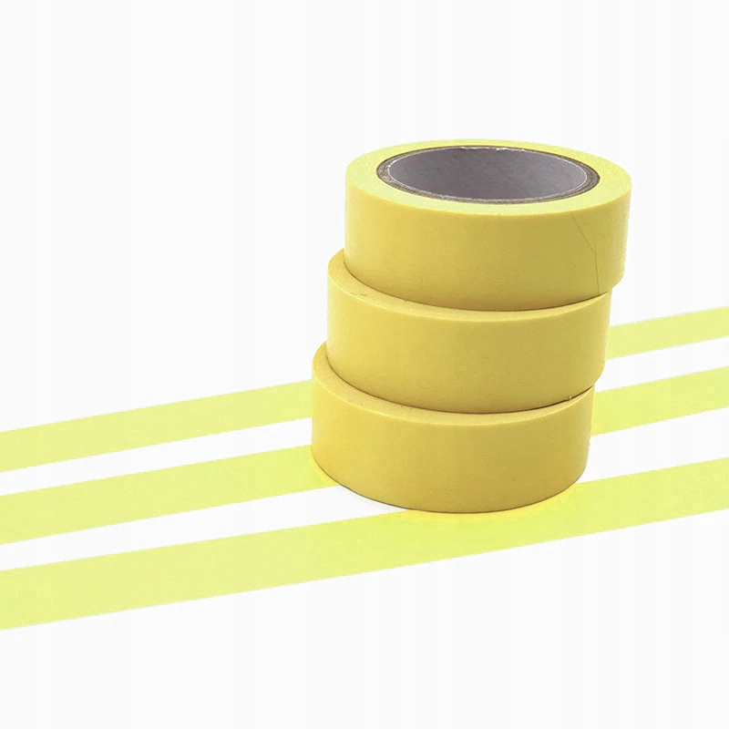 Taśma klejąca ozdobna DIY 10m pastel ŻÓŁTA Liczba sztuk w zestawie 1 szt.