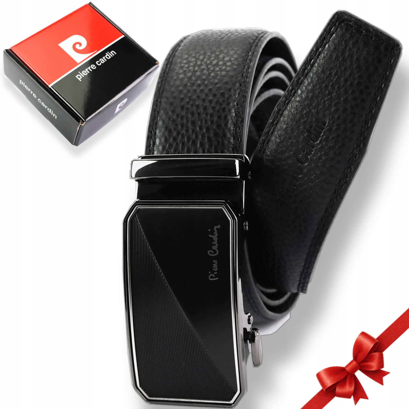 Pierre Cardin Pasek skórzany Automat męski skórzany prezentowy 135 cm