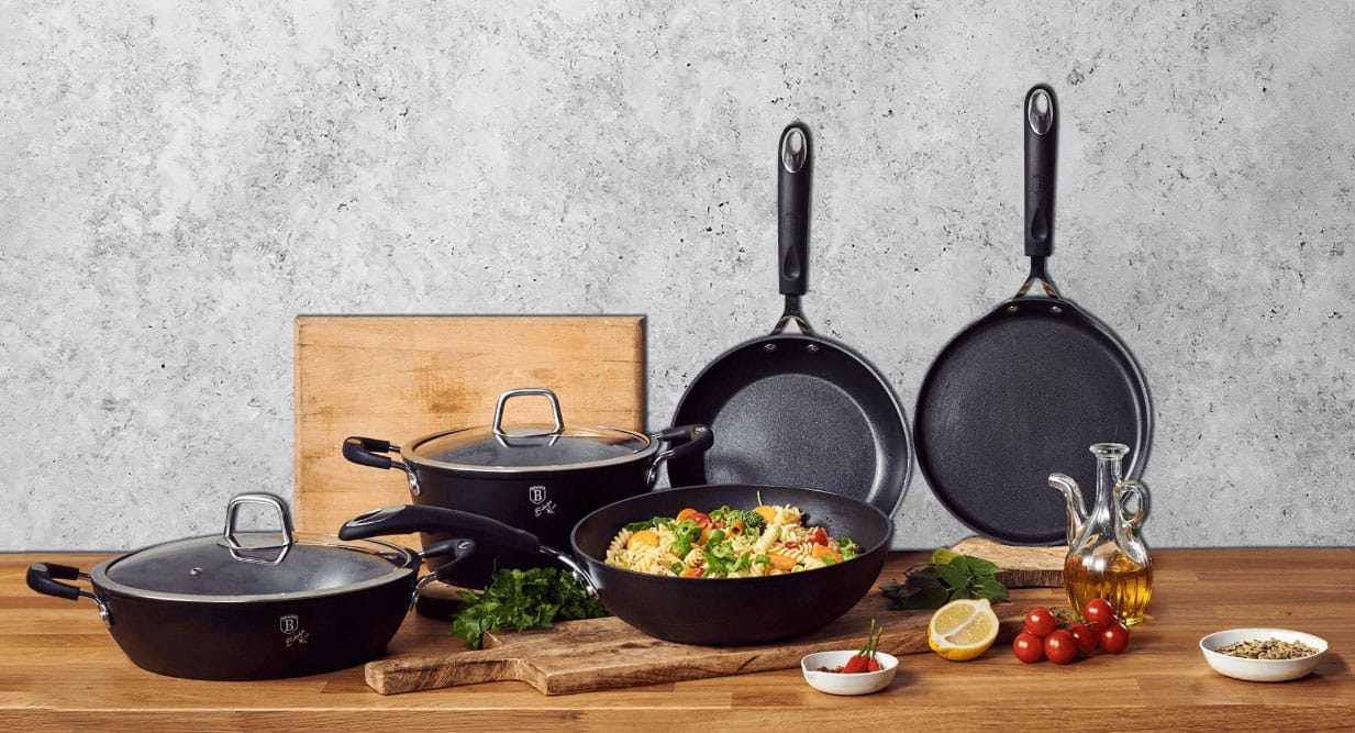 Wok tytanowy 28cm 3.2L BERLINGER HAUS Black professional Line BH-6126 Typ powłoki non-stick (nieprzywierająca)