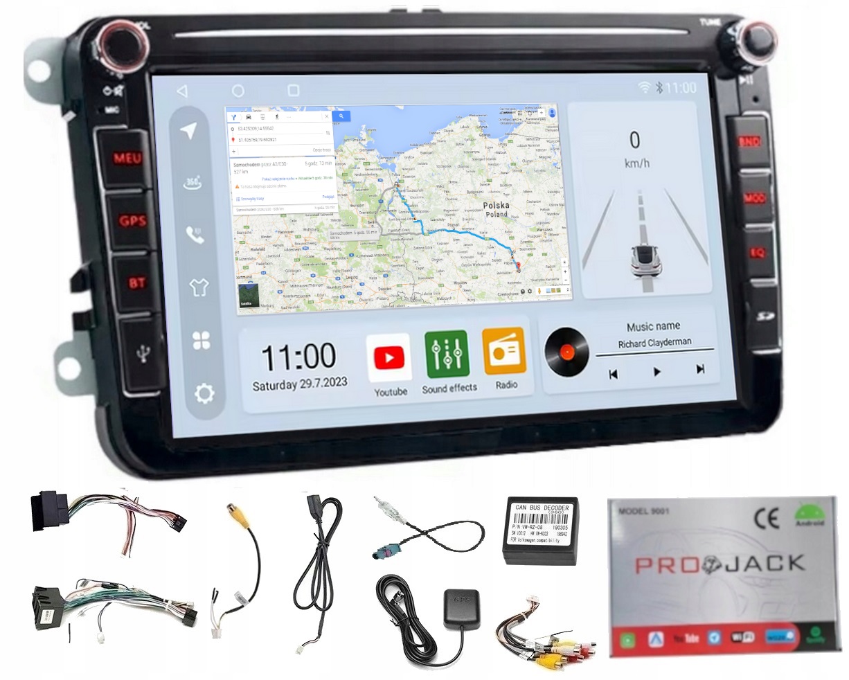 Rádio Navigácia Gps Android Vw Caravelle 2015-2019 Wifi Carplay 64GB