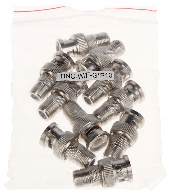 PRZEJŚCIE BNC-W/F-G*P10 Złącza wtyk BNC - gniazdo F