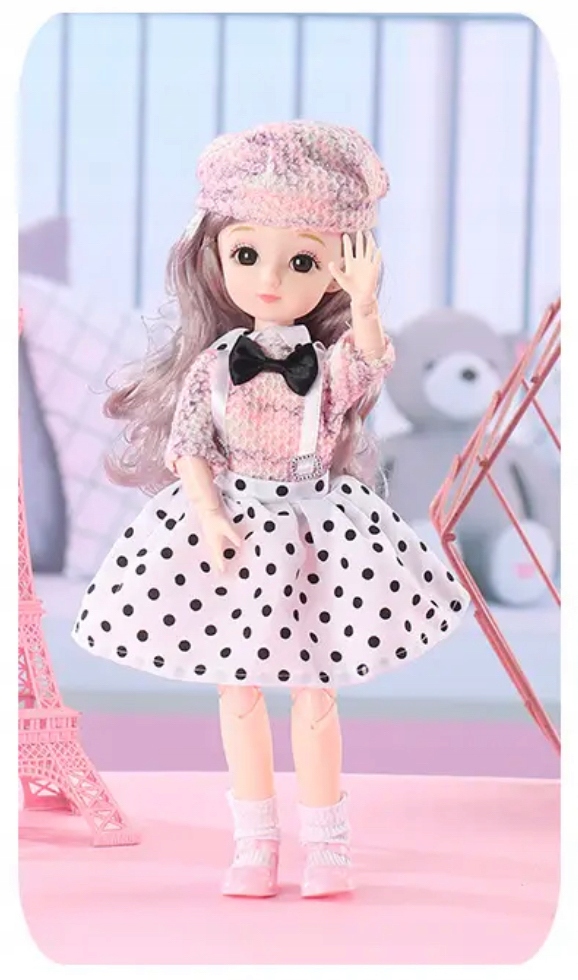 UROCZA DUŻA LALKA KATE 30 cm ZABAWKA DLA DZIEWCZYNEK Z RUCHOMYMI ELEMENTAMI Wiek dziecka 3 lata +