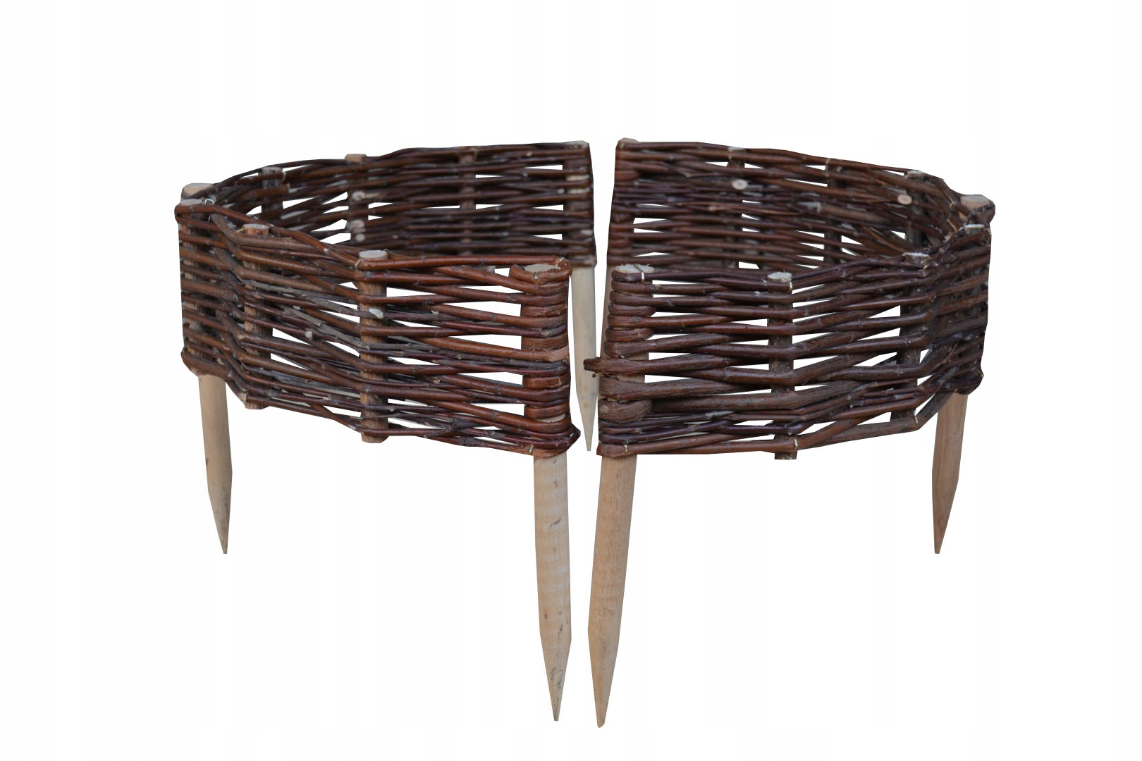 Palisada Wiklinowa Koło FI45 /H10 cm kołki olchowe Typ wiklina ogrodowa