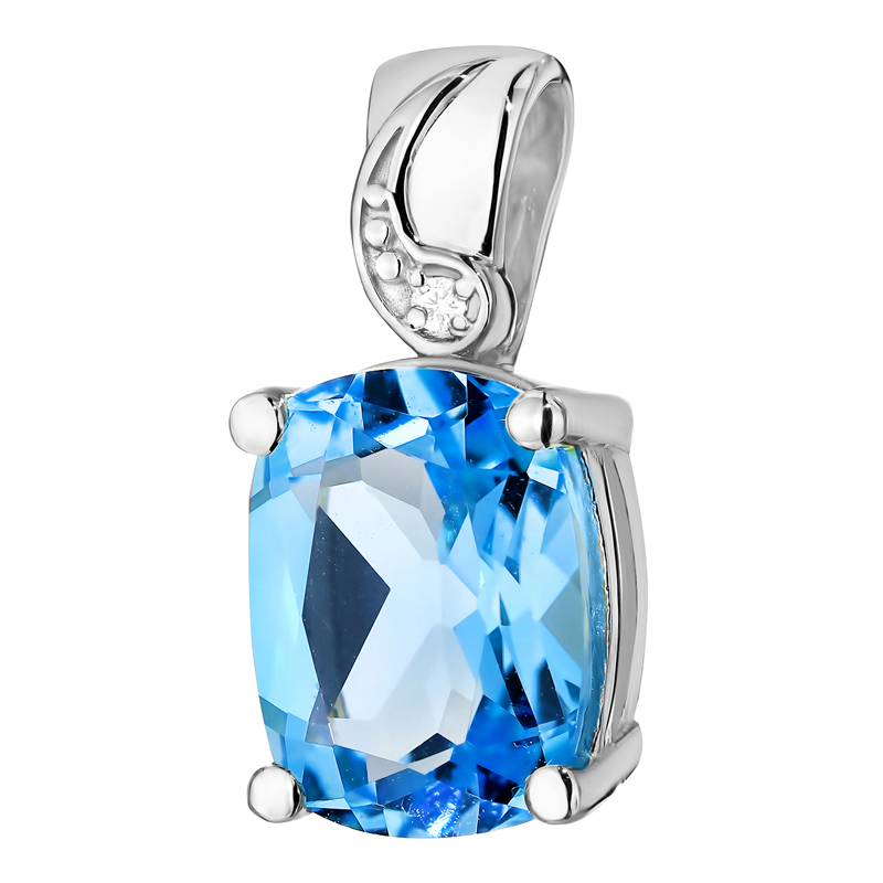 Zlatý Přívěsek Přívěsek pr. 585 s topazem 2,40 ct a brilianty 14k