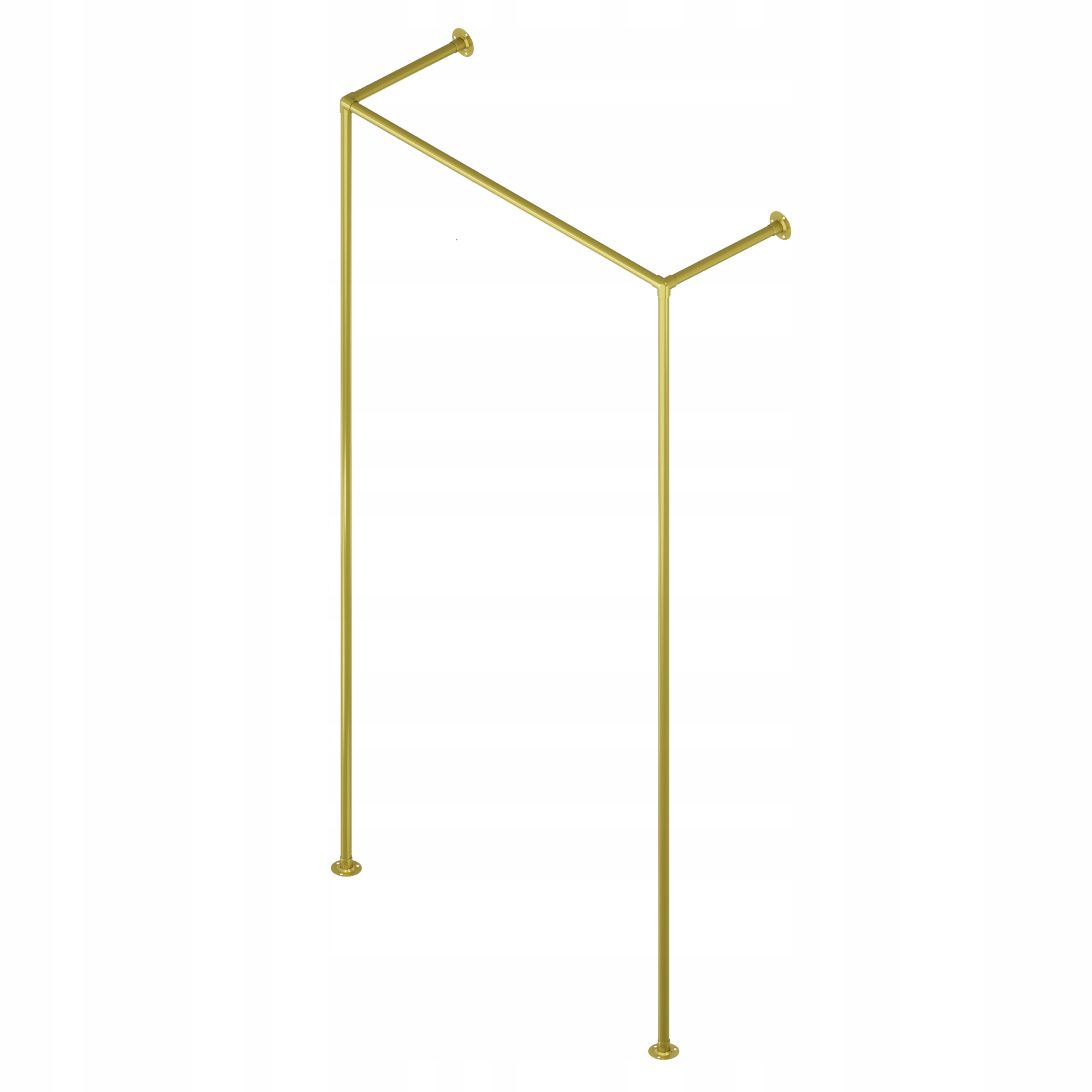 Tyč Na Oblečení Věšák Na Stěnu Loft 203x102cm fi 25mm Hotse Zlatá