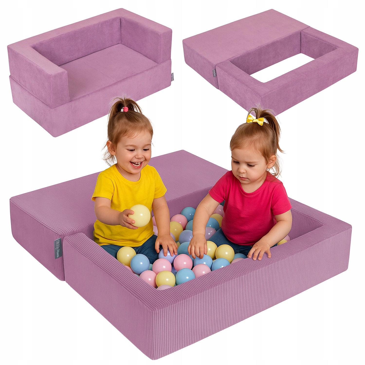 Sofa Kanapa piankowa 100 piłeczek zestaw Dla Dzieci KiddyMoon