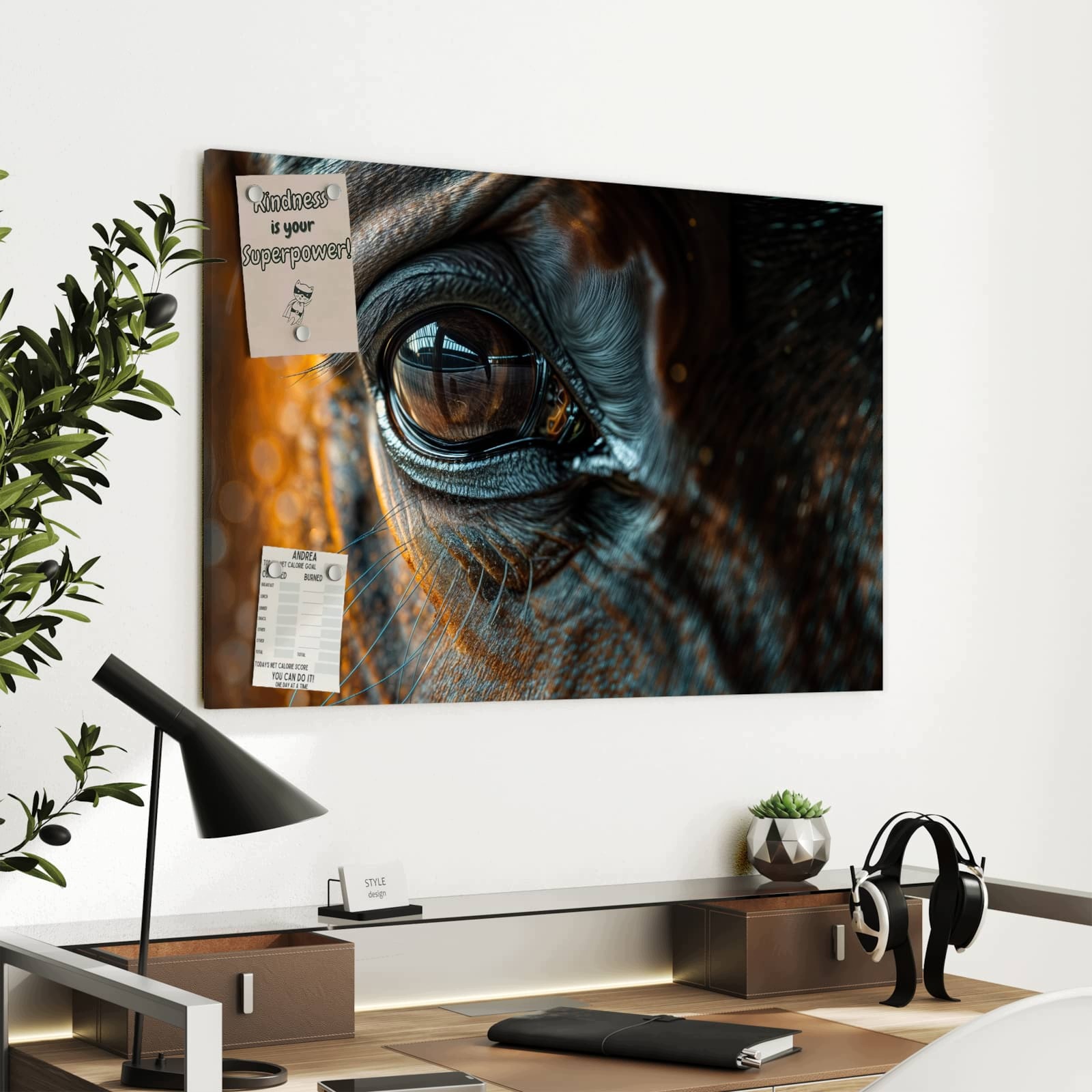 Magnetická tabule Oko koně 90 × 60 cm