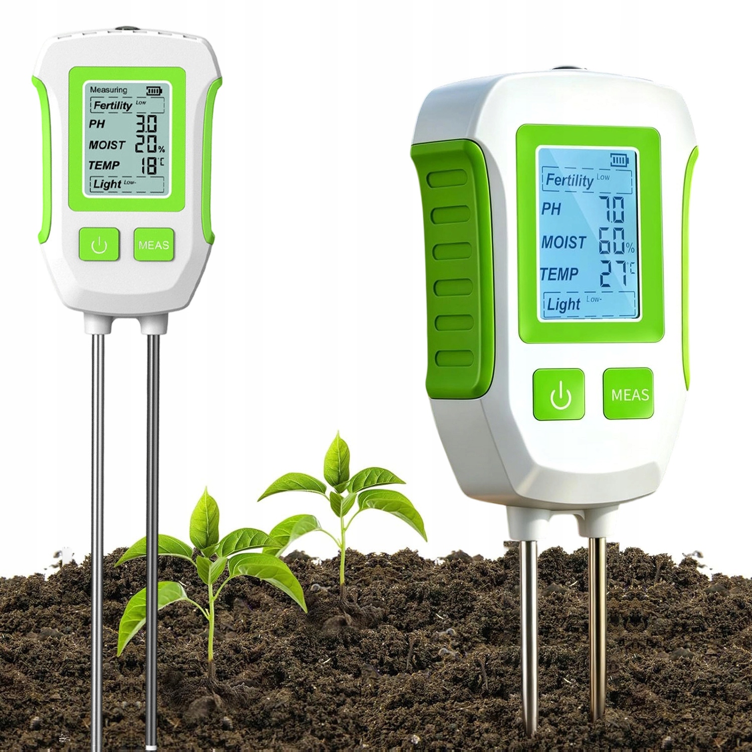 Kyseloměr Půdní Měřič, Tester Ph Vlhkosti Půdy, Substrátu LCD