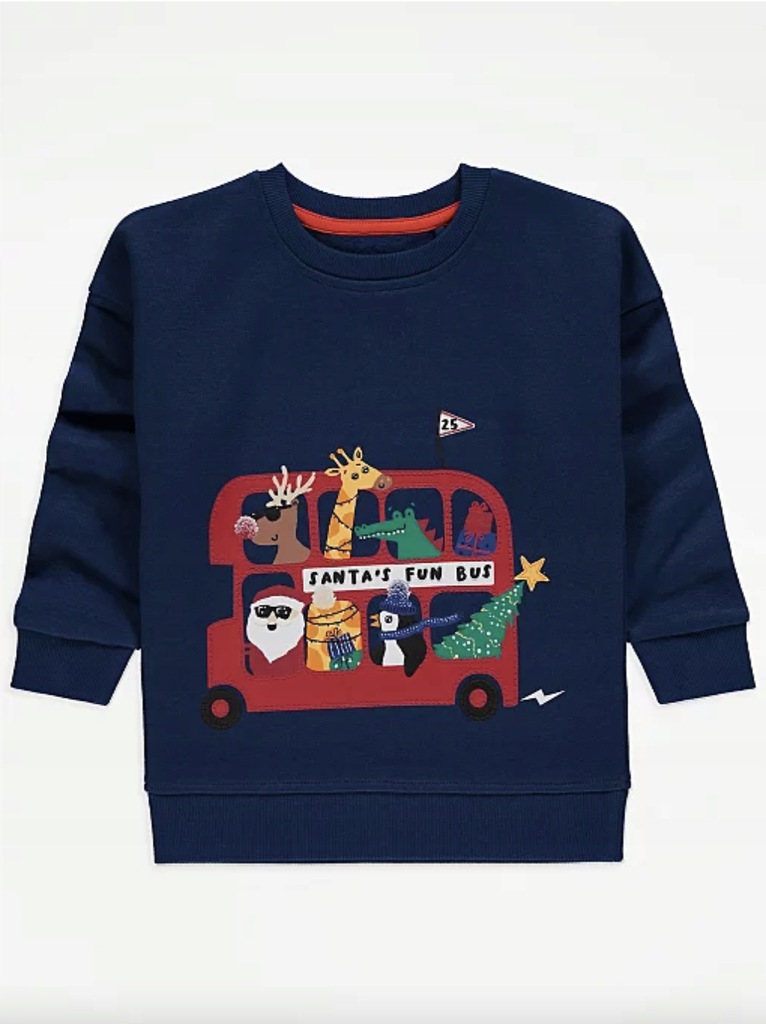 

Bluza świąteczna Mikołaj Fun Bus George 104-110
