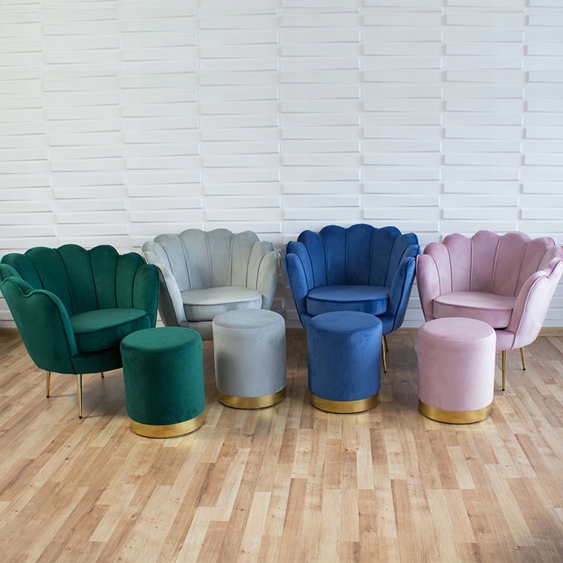 Pufa WELUR glamour SALON UC3013 niebieska Głębokość mebla 36 cm