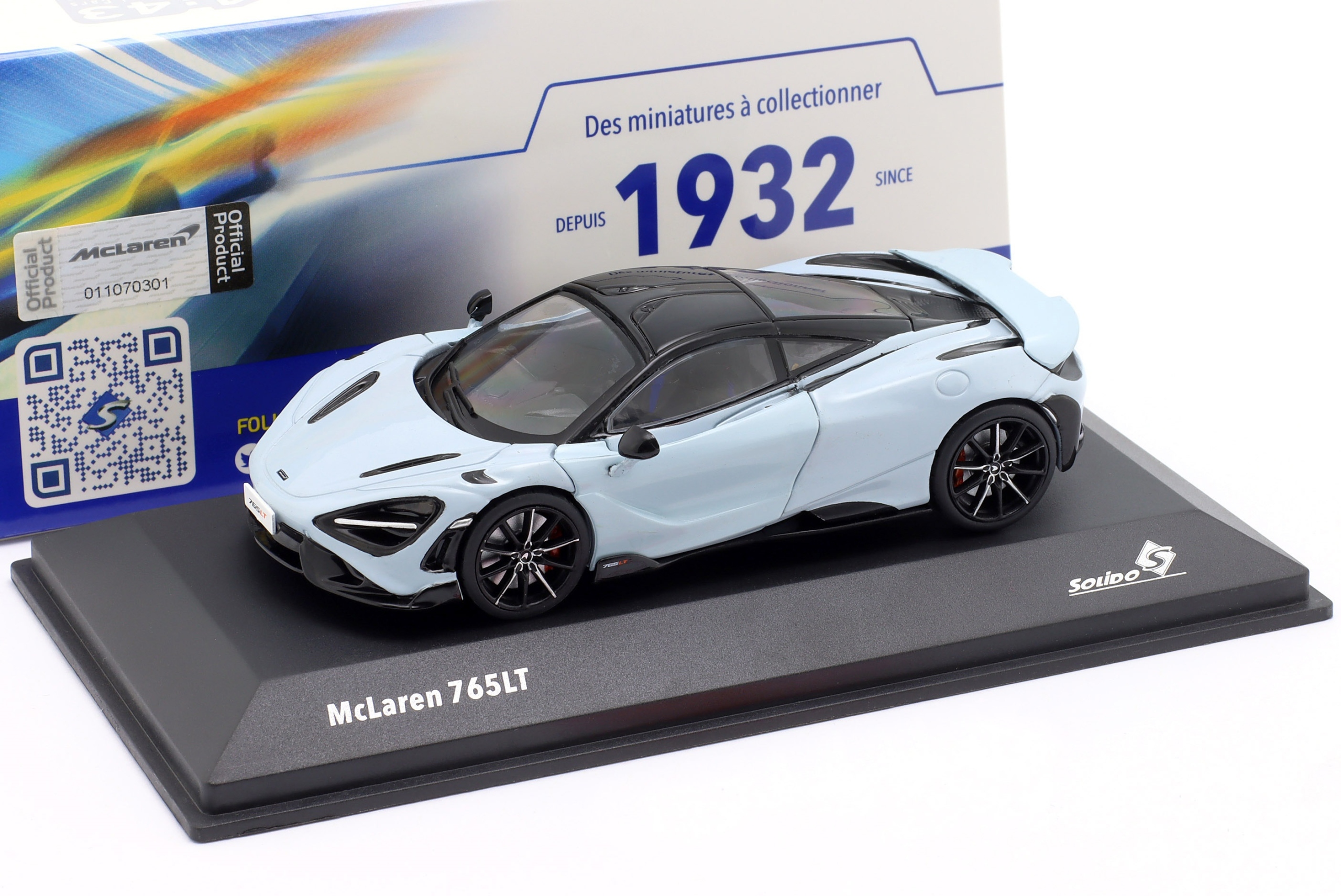 SOLIDO MCLAREN 765LT 2020 Ceramic Grey 1:43