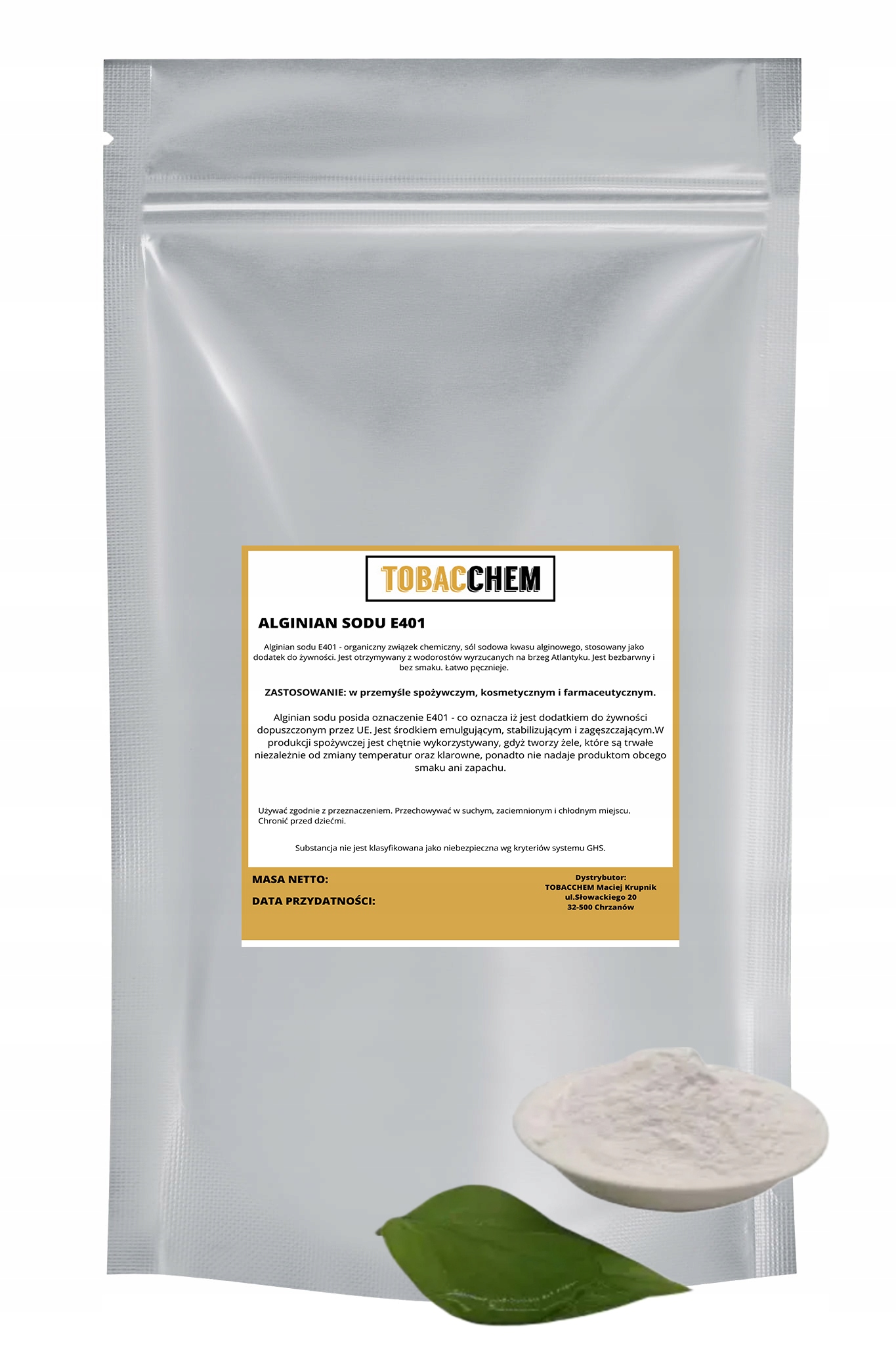 Alginát Sodný E401 – přírodní zahušťovadlo a stabilizátor z mořských řas 1 kg
