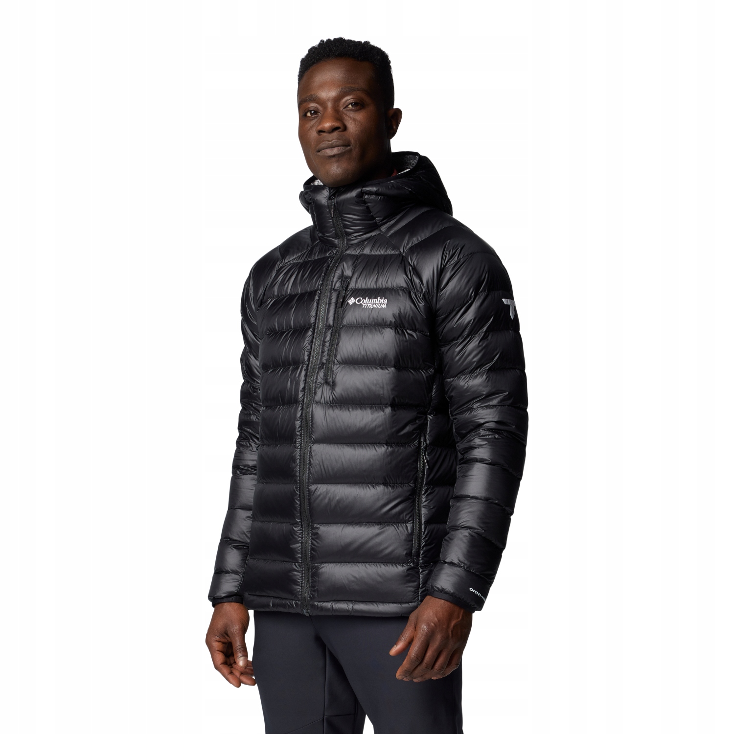 Columbia Arctic Crest Down Hooded Jacket [L] Pánská péřová bunda s kapucí, nylonová, černá