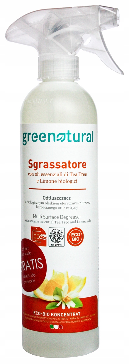 

Odtłuszczacz Sgrassatore Eco Bio 500ml Greenatural