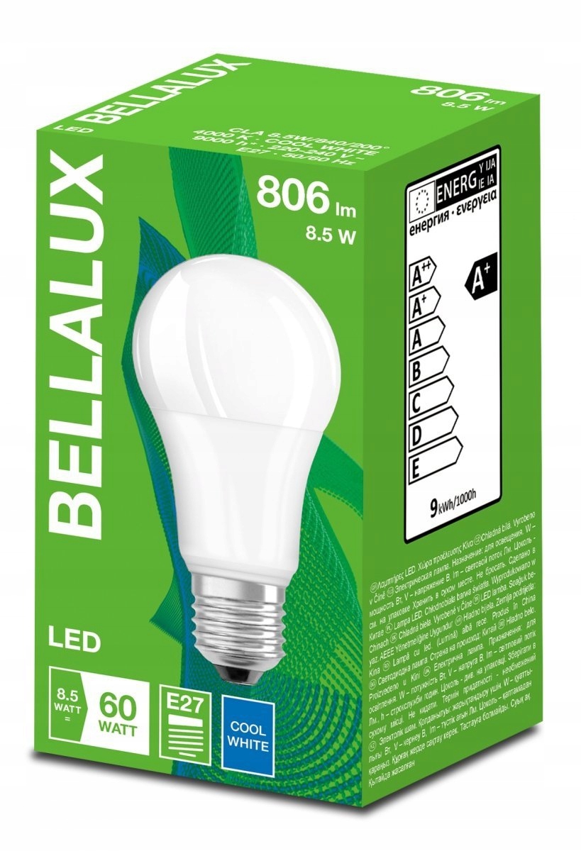 

Żarówka Led E27 8,5W Eco CL A Fr 60 806lm 4000K